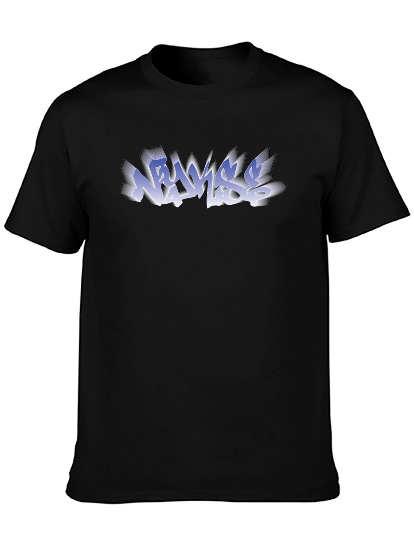 Graffiti Style Graphic T-Shirt - Black