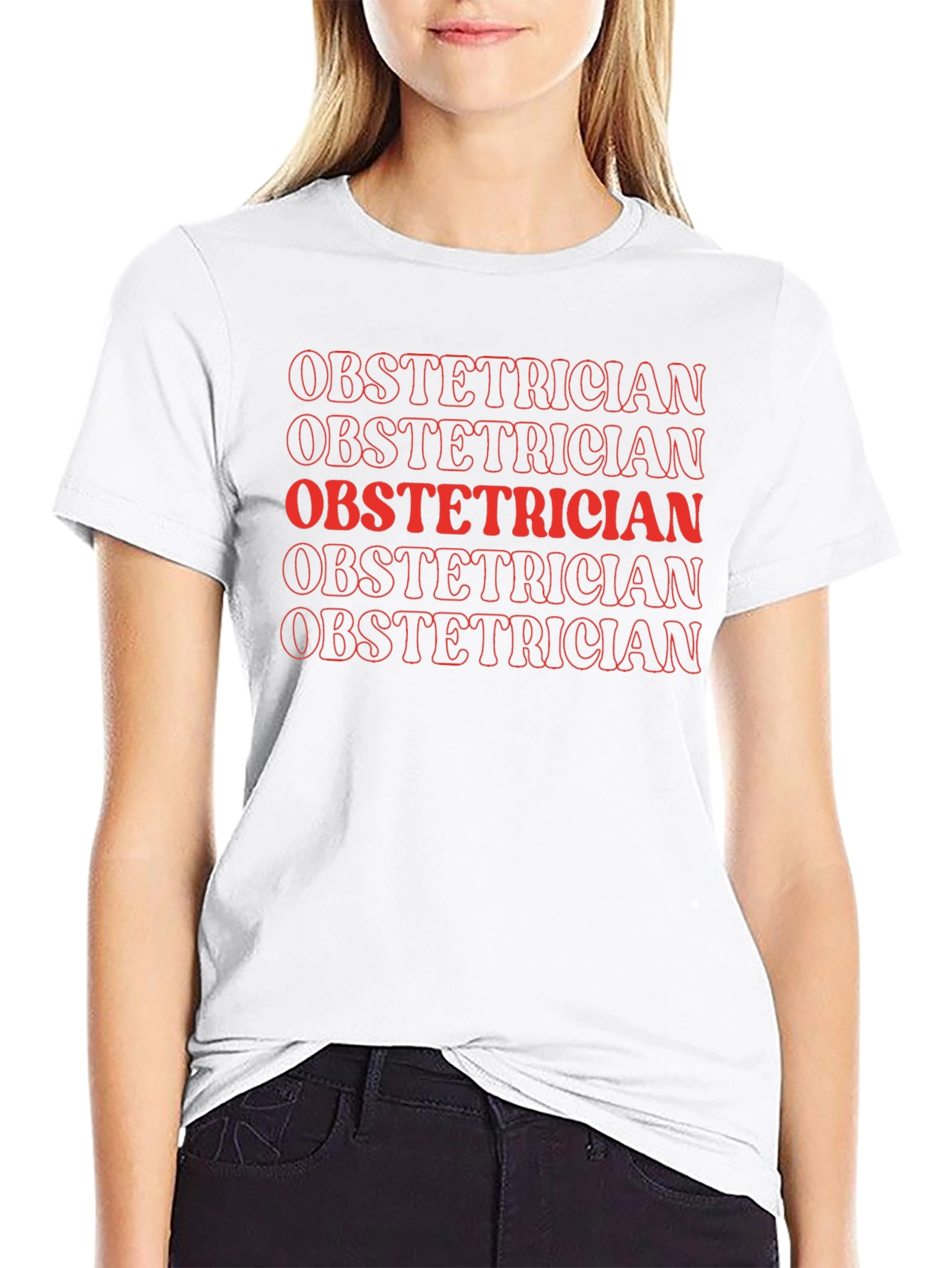 Obstetrician Text Graphic T-Shirt