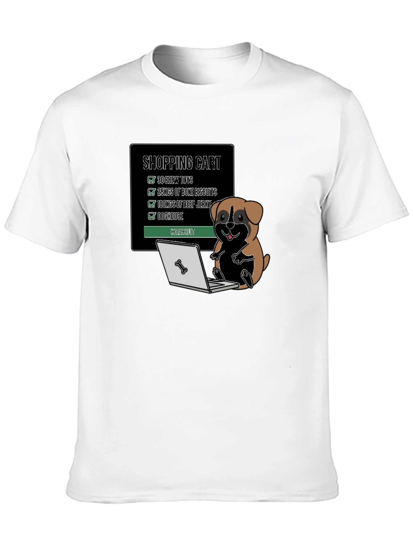 Funny Dog Shopping Cart T-Shirt