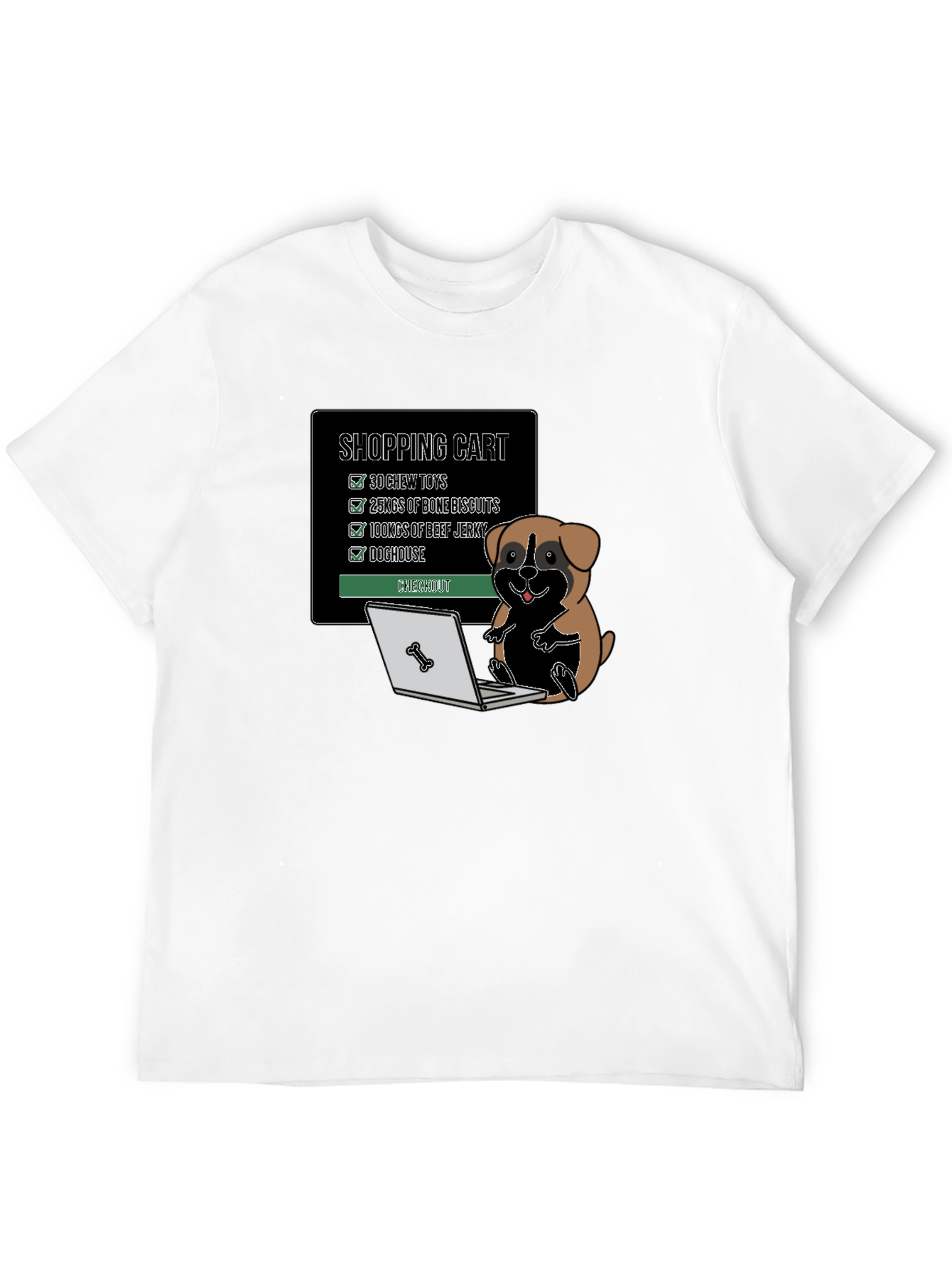Funny Dog Shopping Cart T-Shirt