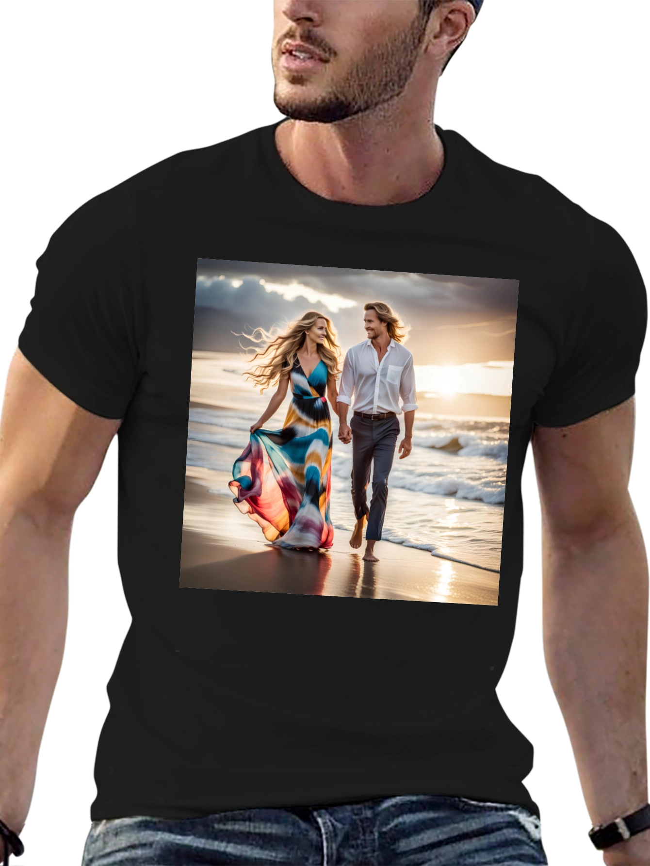 Romantic Beach Walk T-Shirt