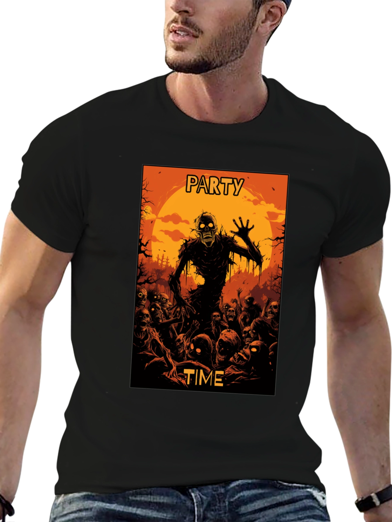 Zombie Party Time Graphic T-Shirt - Halloween Ready!