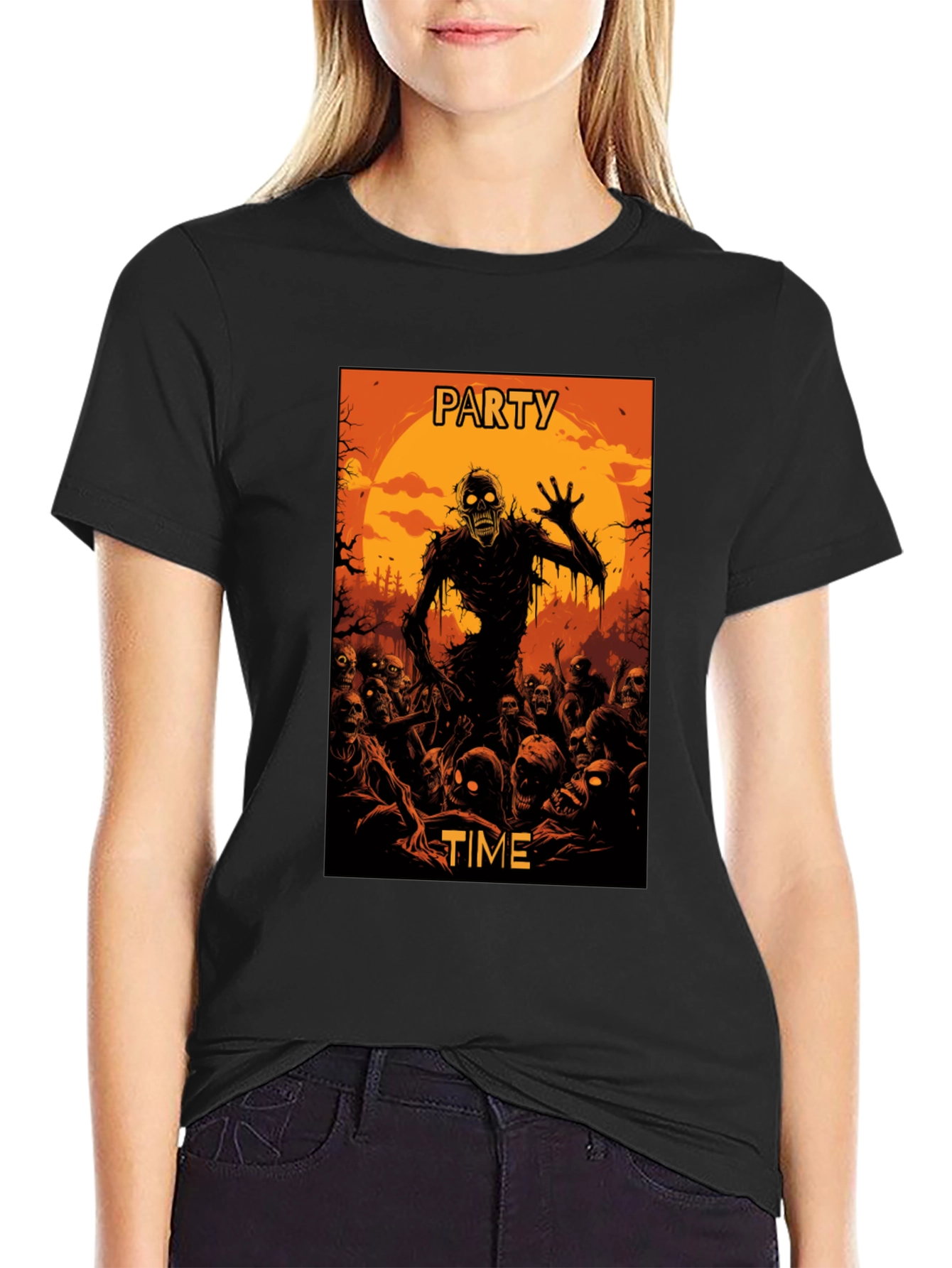 Zombie Party Time Graphic T-Shirt - Halloween Ready!