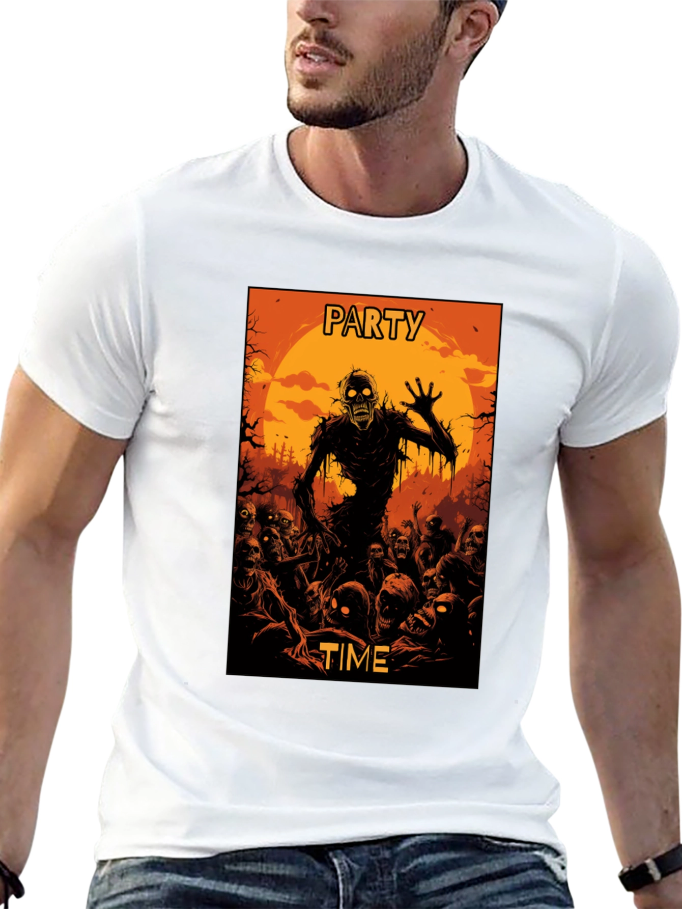 Zombie Party Time Graphic T-Shirt - Halloween Ready!