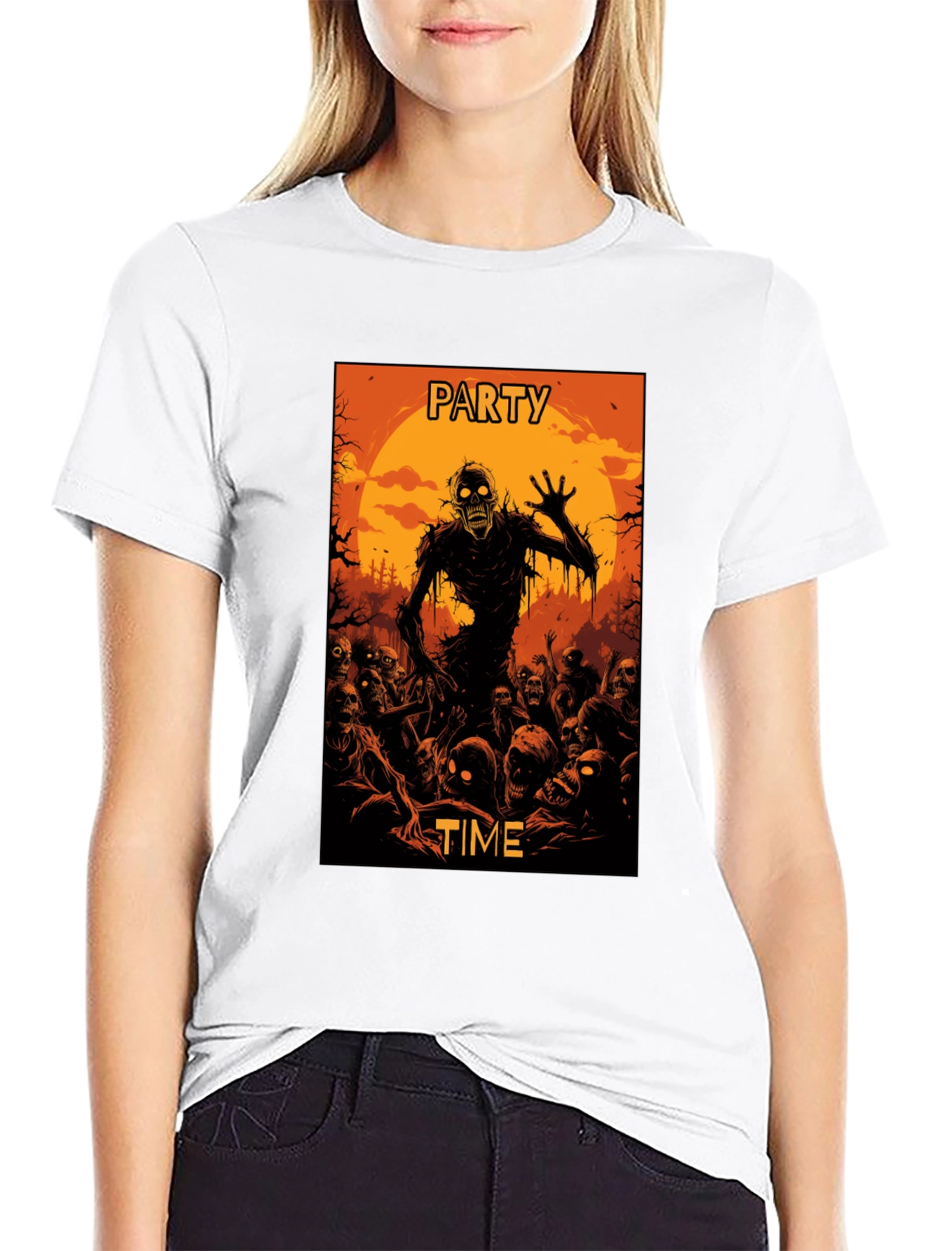 Zombie Party Time Graphic T-Shirt - Halloween Ready!