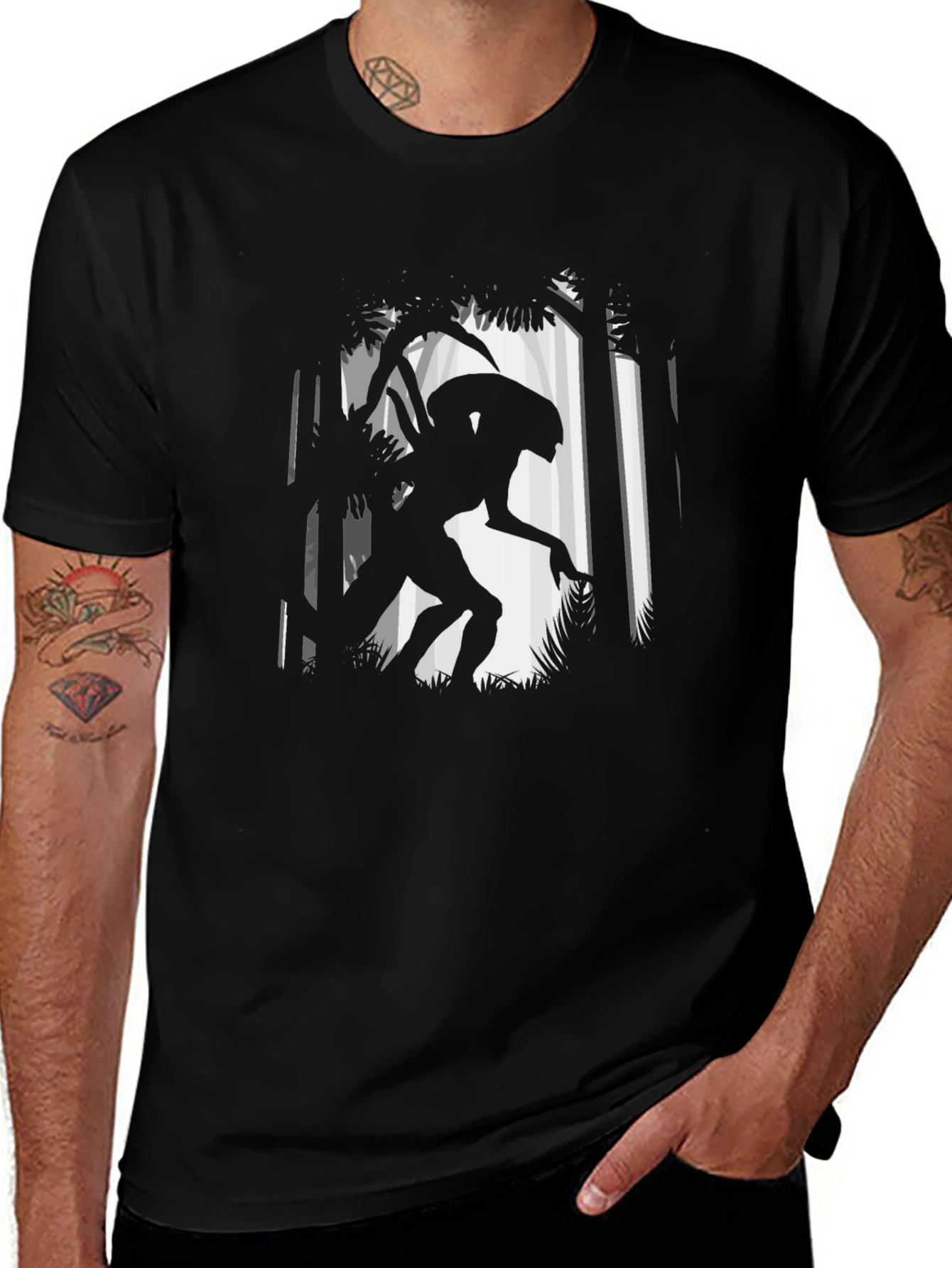 Predator in the Forest Graphic T-Shirt