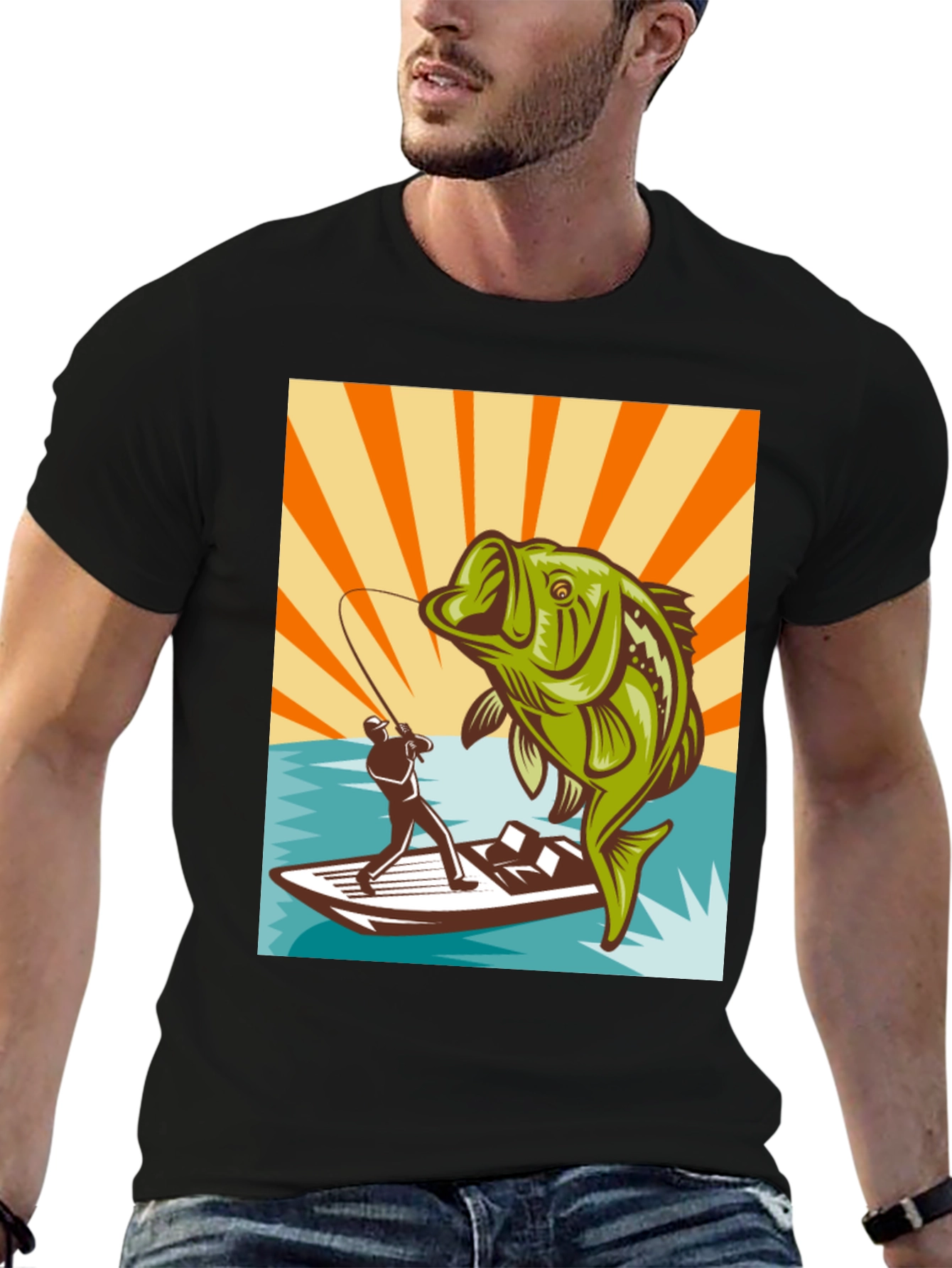 Fishing T-Shirt - Bass Design
