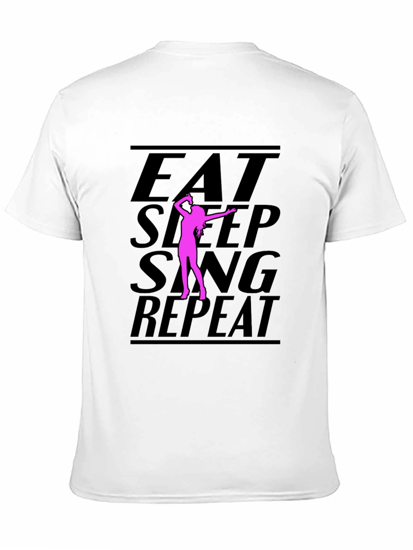 Eat Sleep Sing Repeat Black Graphic Tee