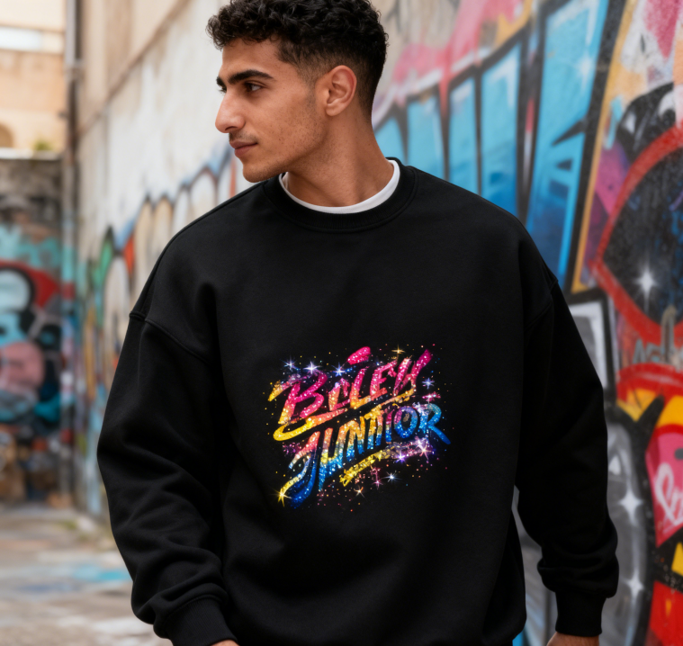 Urban Fashion Gradient Text Sweatshirt