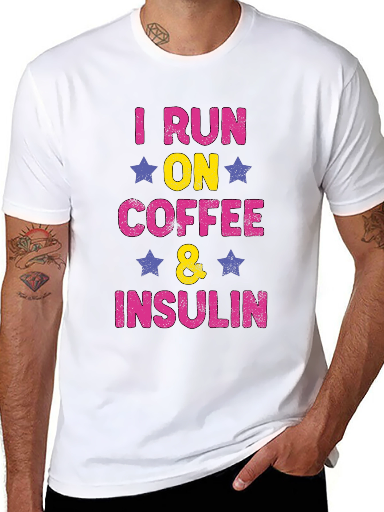 I Run on Coffee and Insulin T-Shirt