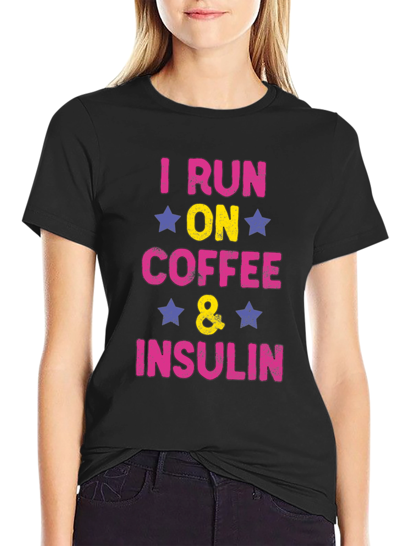 I Run on Coffee and Insulin T-Shirt