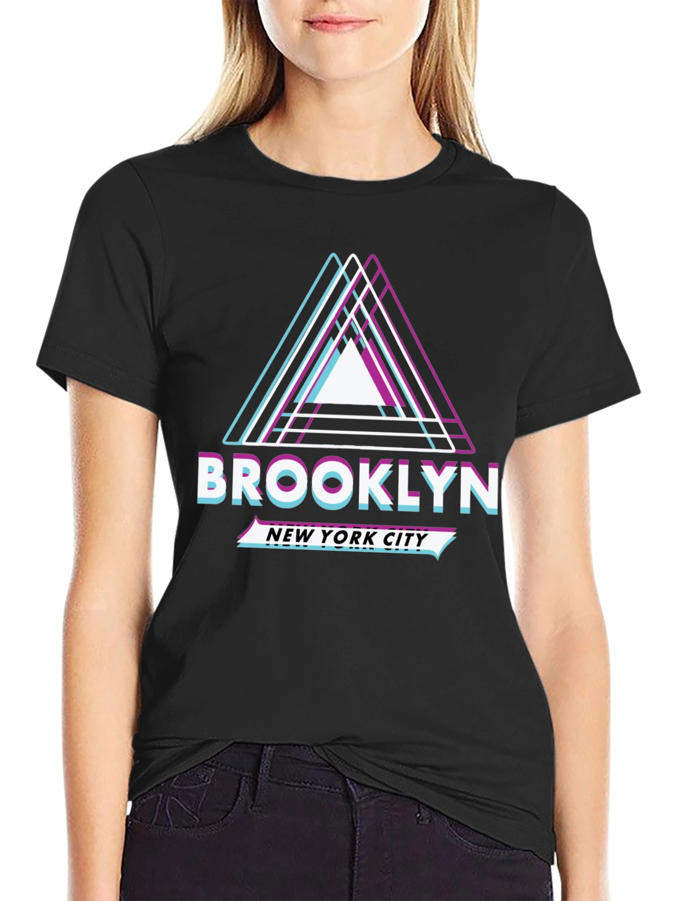 Brooklyn New York City Graphic Tee - Black