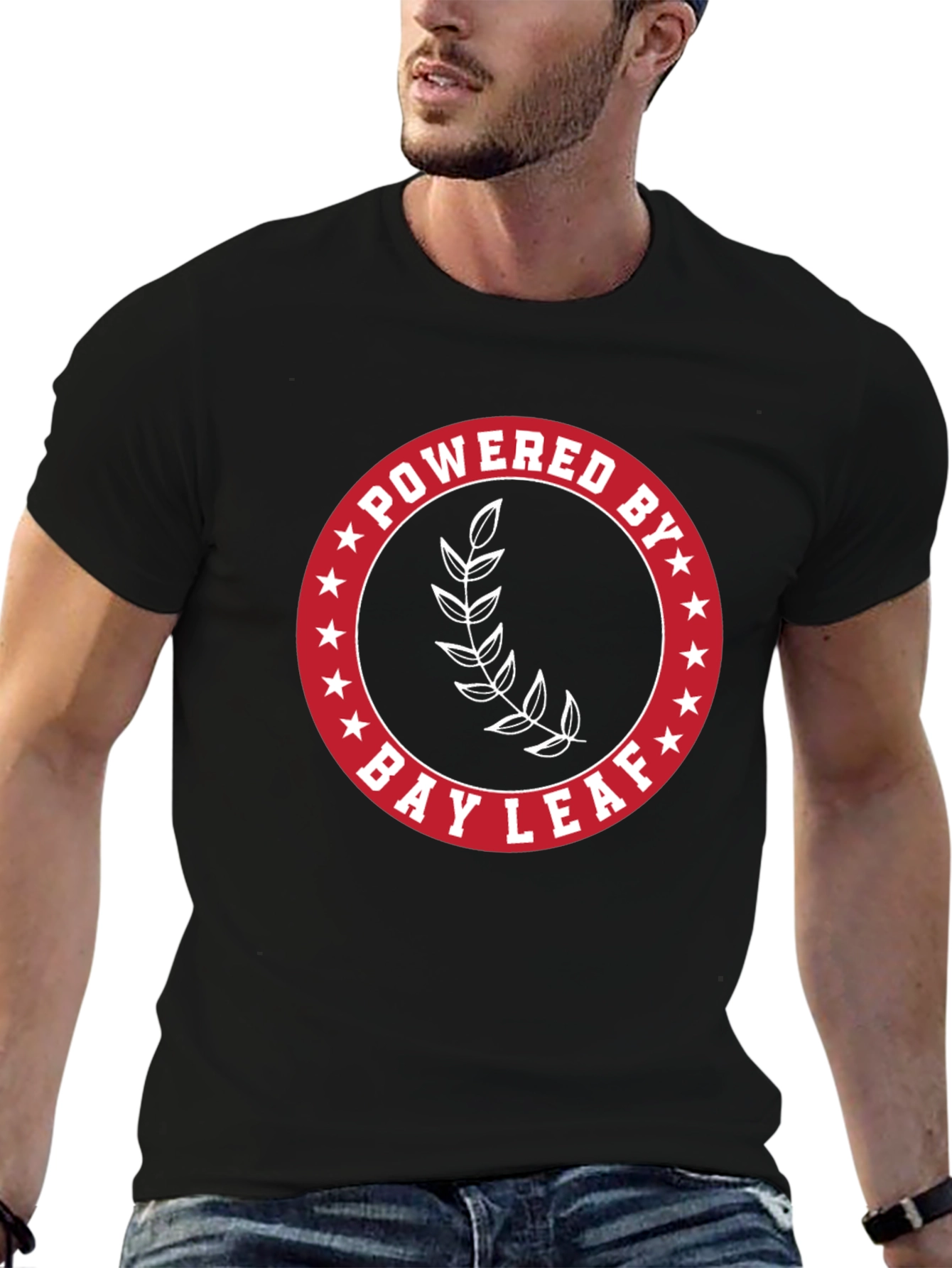 Powered By Bay Leaf T-Shirt - Black