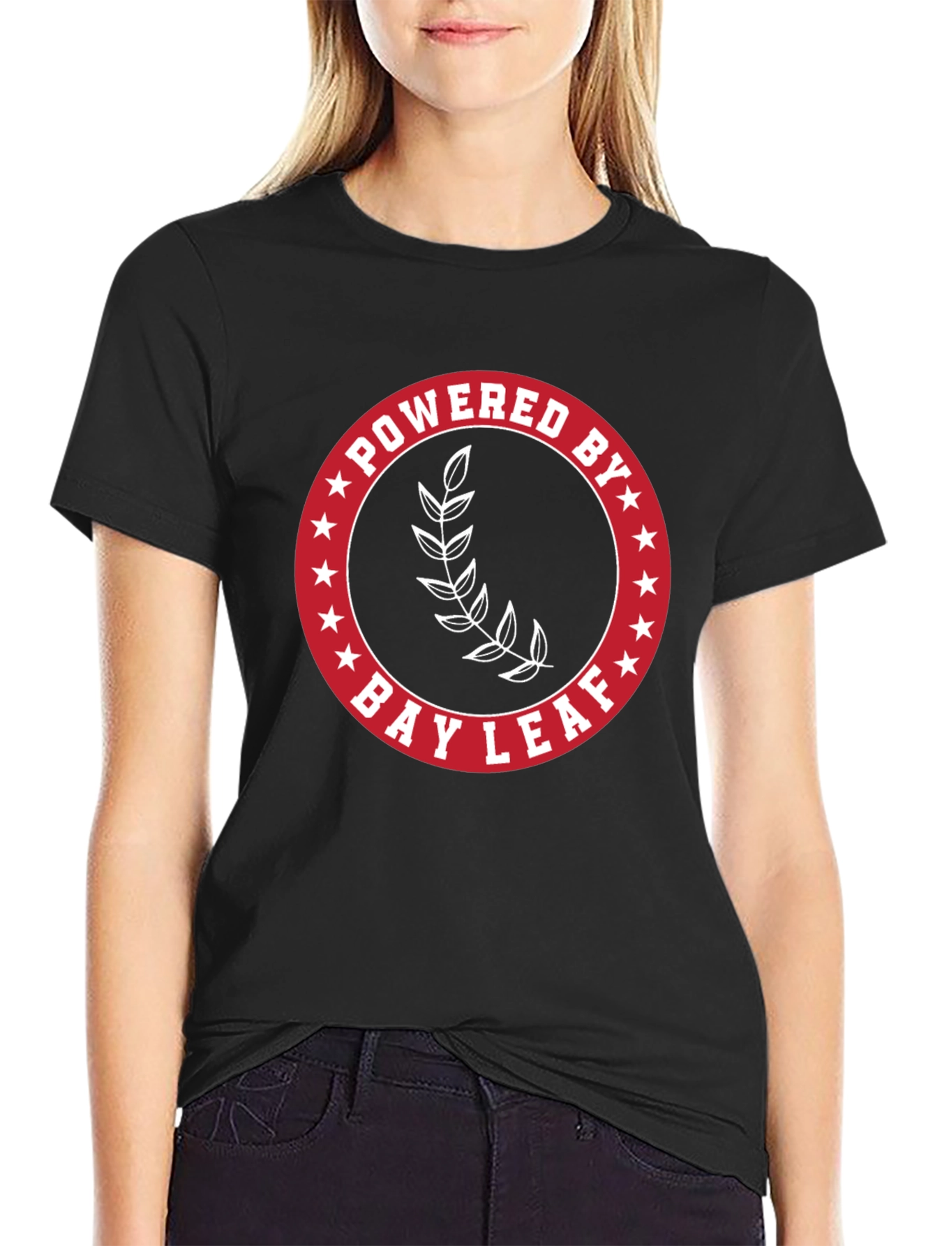 Powered By Bay Leaf T-Shirt - Black