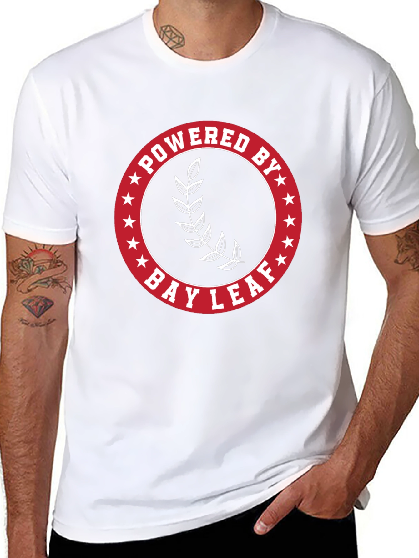 Powered By Bay Leaf T-Shirt - Black