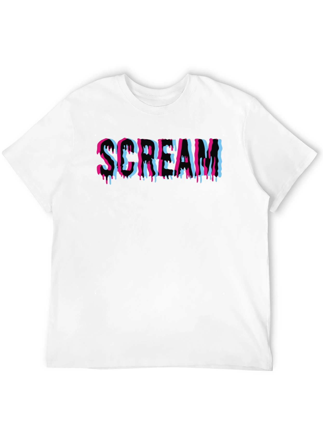 Scream Graphic Print T-Shirt Cotton Blend Tee