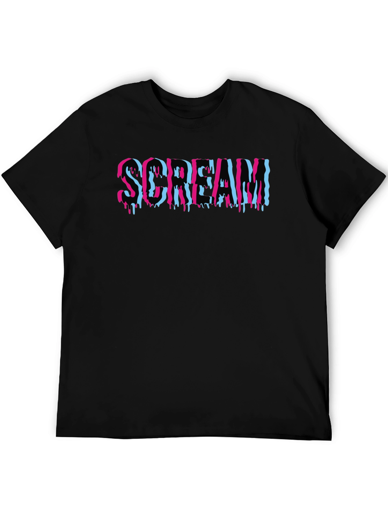 Scream Graphic Print T-Shirt Cotton Blend Tee
