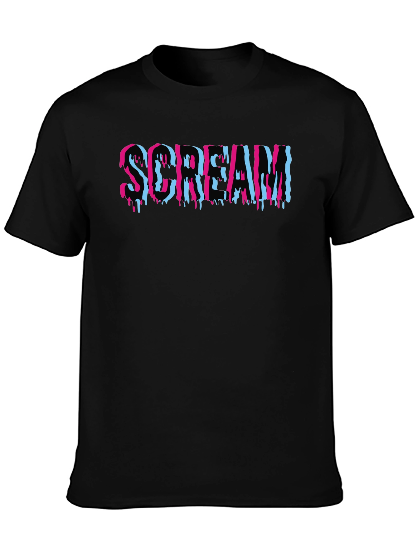 Scream Graphic Print T-Shirt Cotton Blend Tee