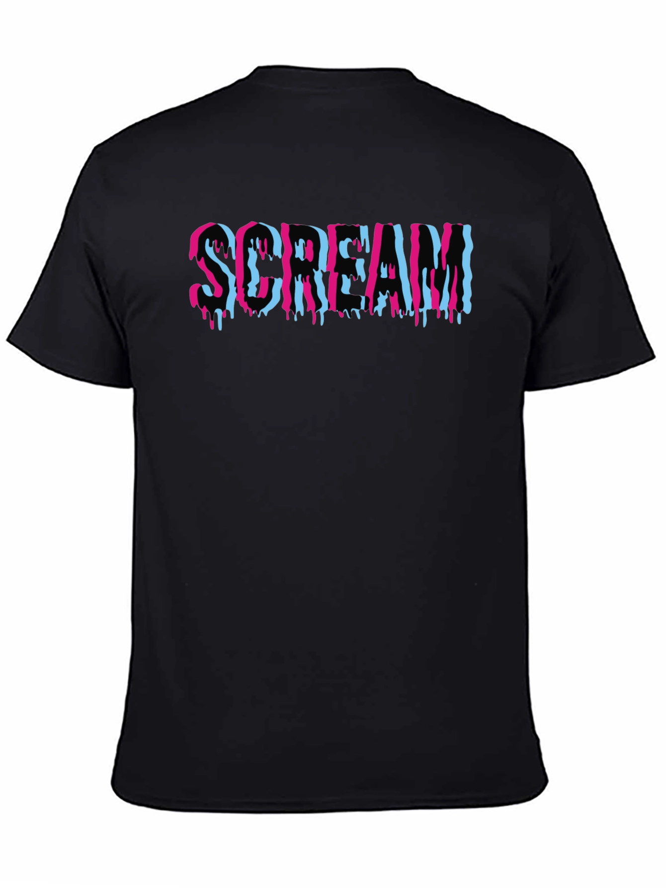 Scream Graphic Print T-Shirt Cotton Blend Tee
