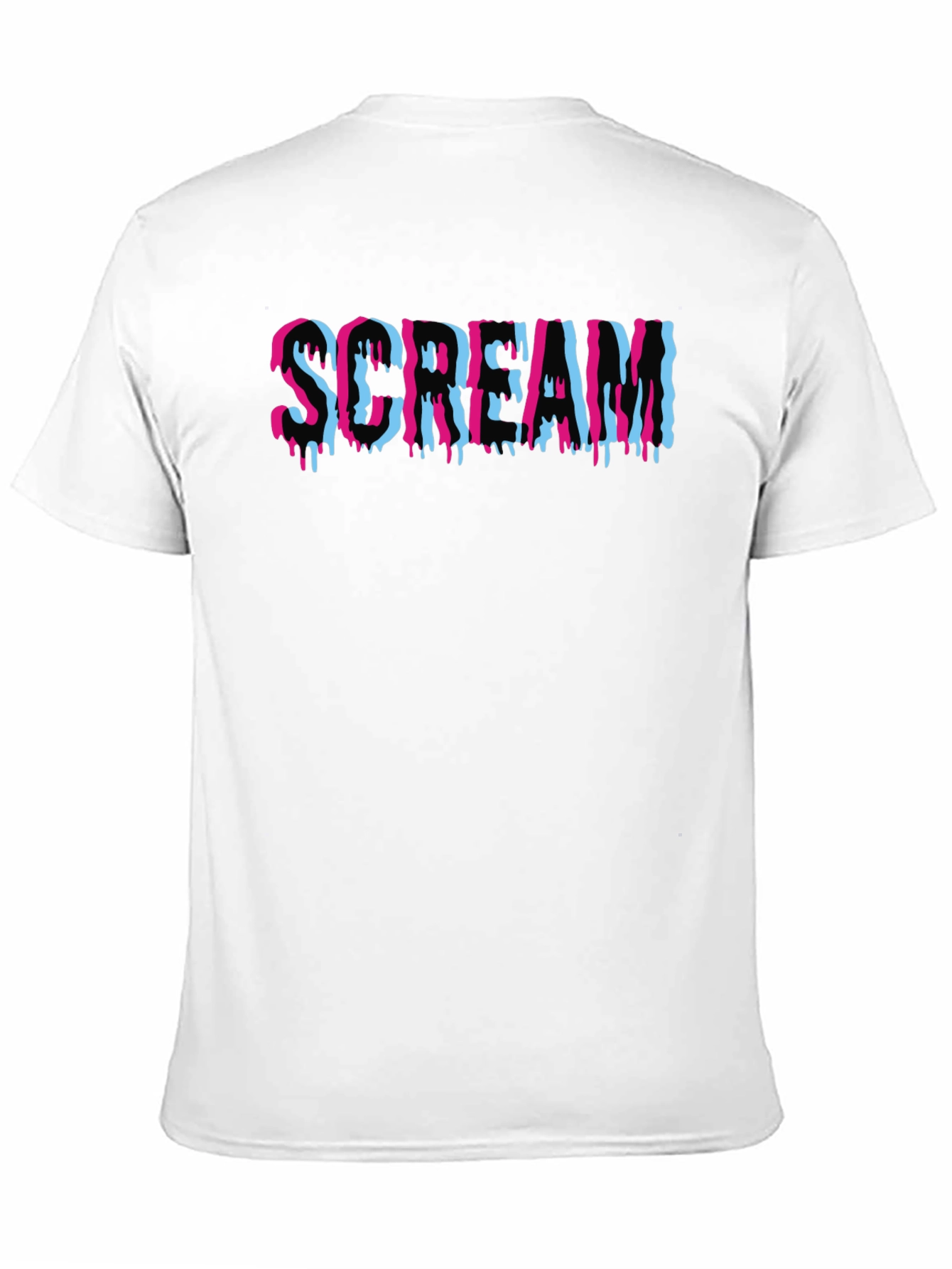 Scream Graphic Print T-Shirt Cotton Blend Tee