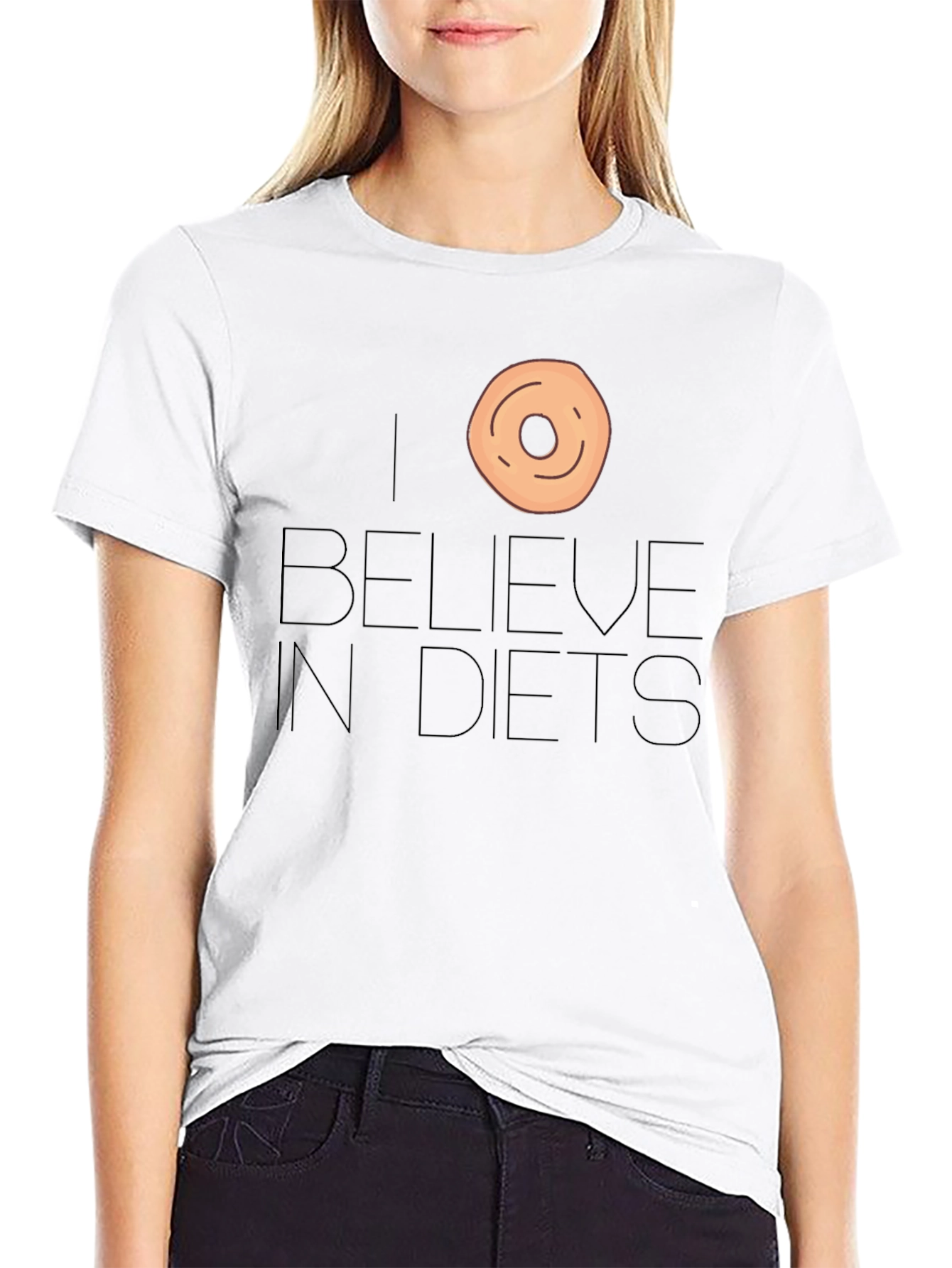 I Donut Believe in Diets Funny T-Shirt