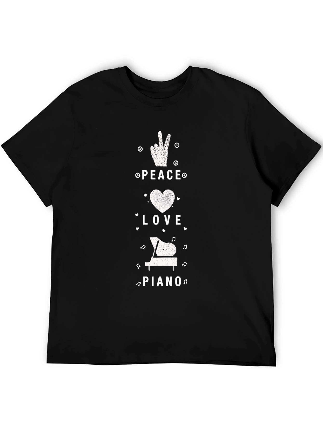 Peace Love Piano T-Shirt - Musical Harmony Tee