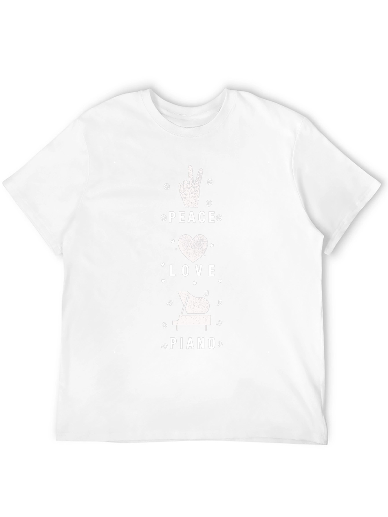 Peace Love Piano T-Shirt - Musical Harmony Tee