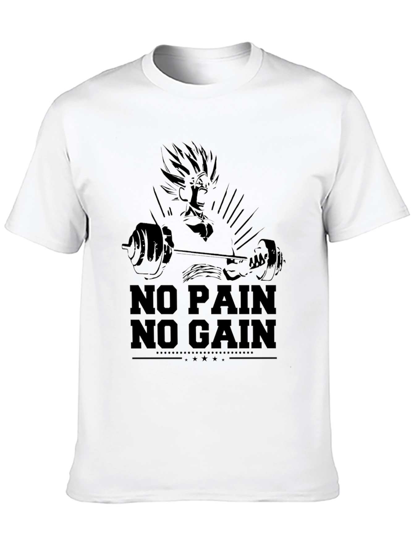 No Pain No Gain Graphic T-Shirt - Black