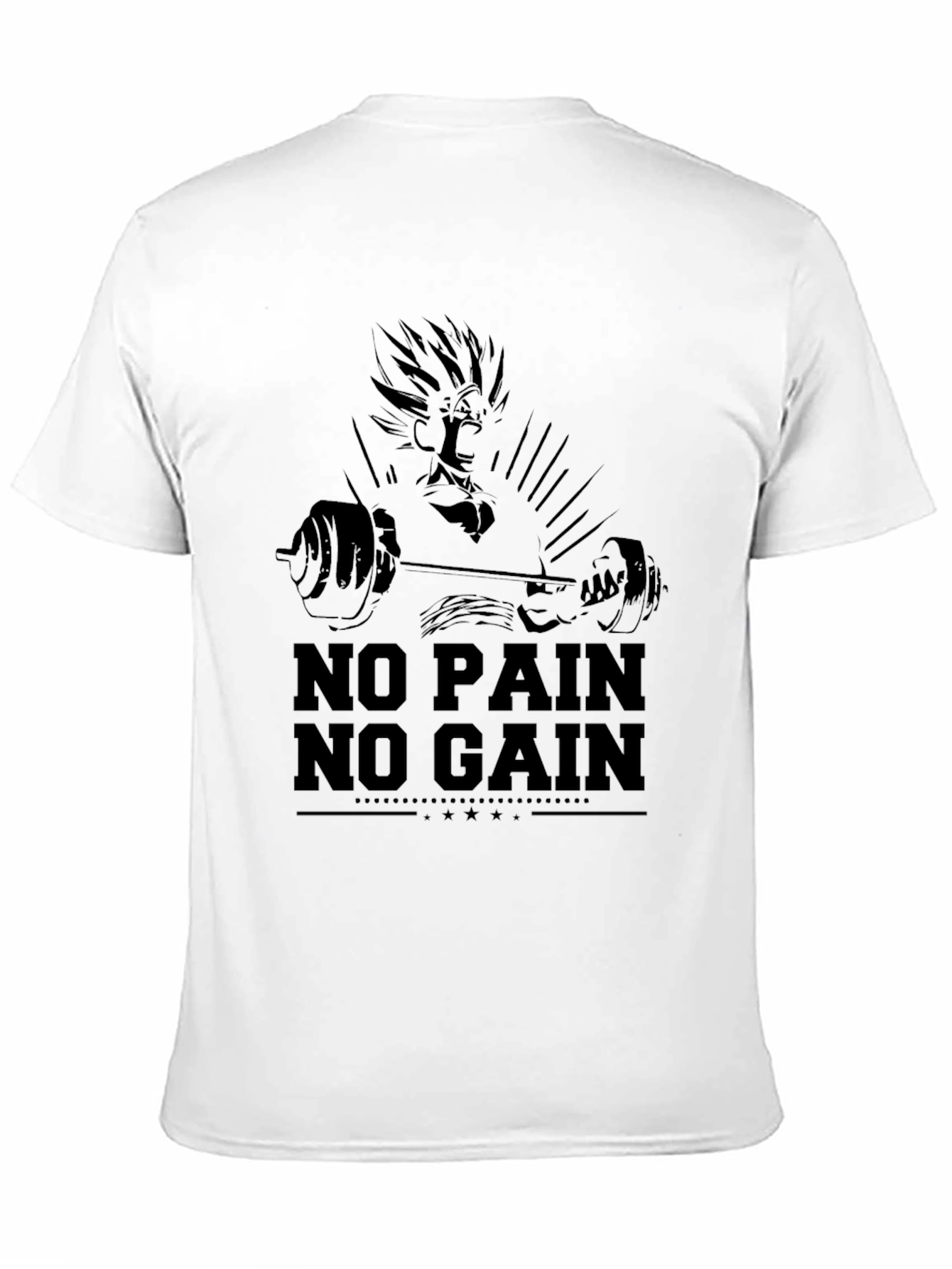No Pain No Gain Graphic T-Shirt - Black