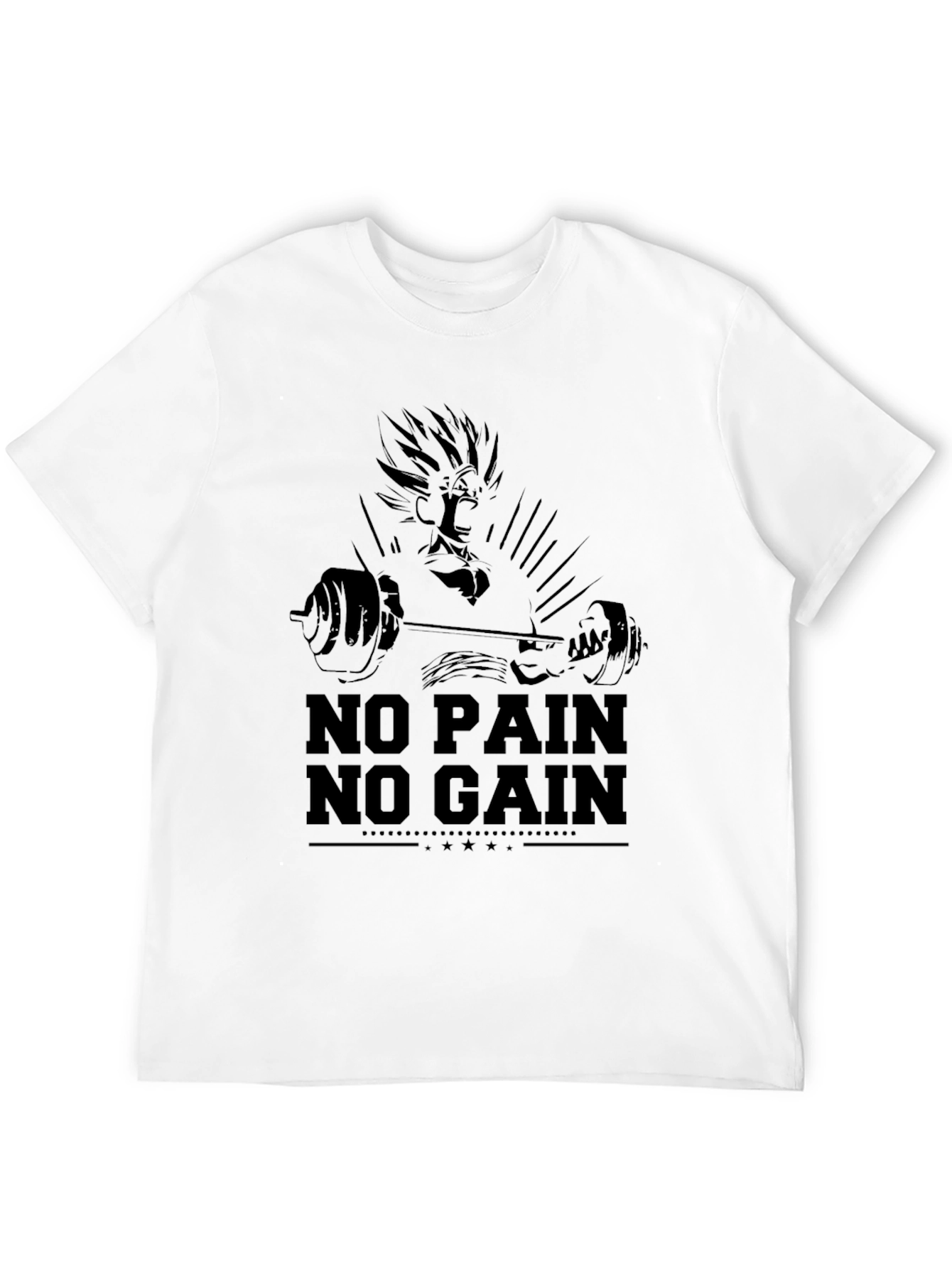 No Pain No Gain Graphic T-Shirt - Black