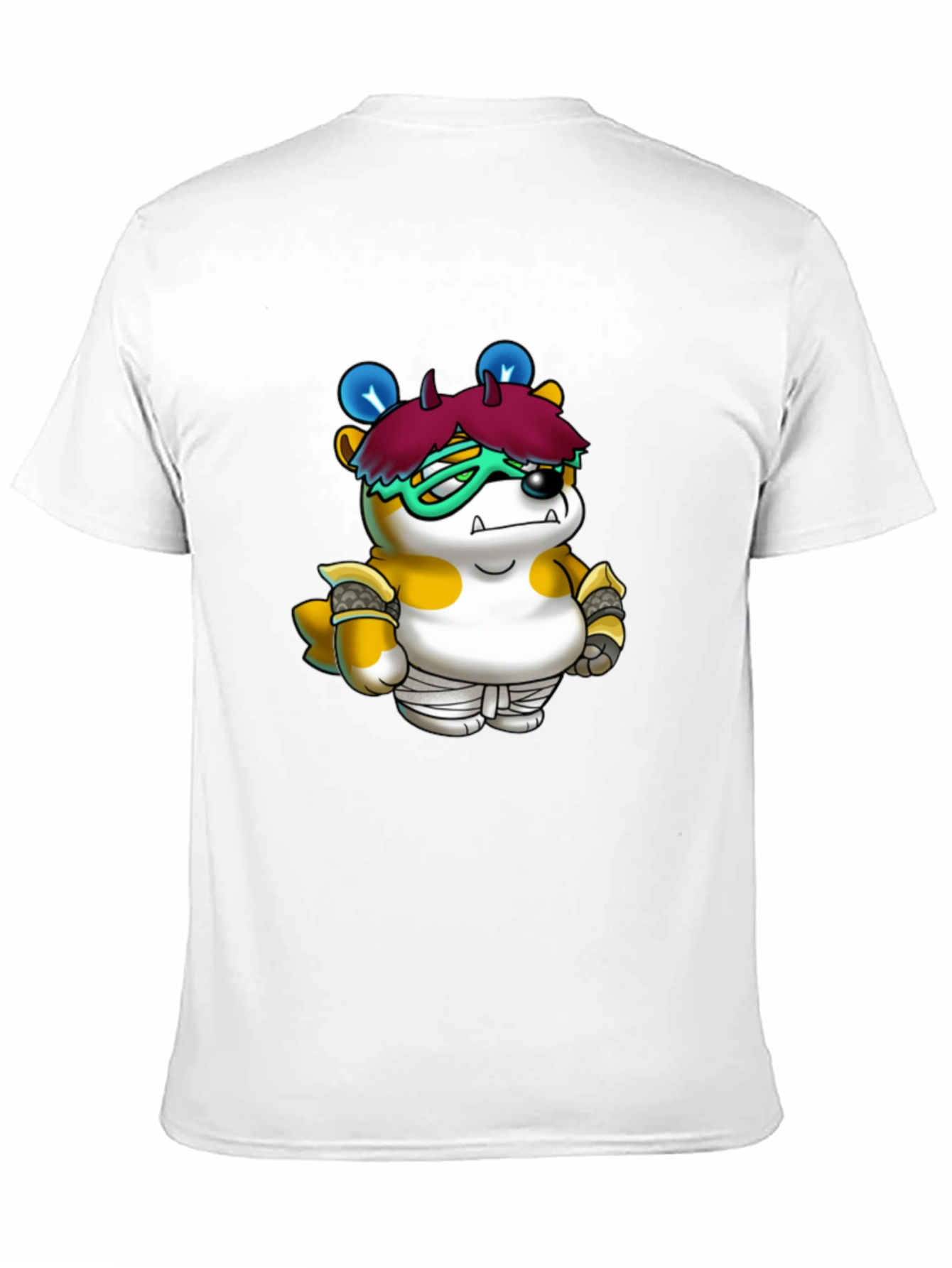 Cartoon Character Print Black T-Shirt