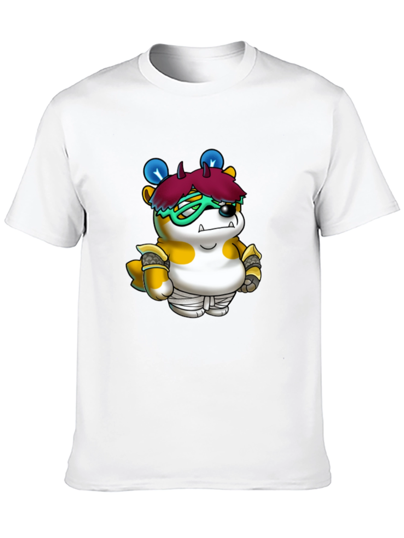 Cartoon Character Print Black T-Shirt