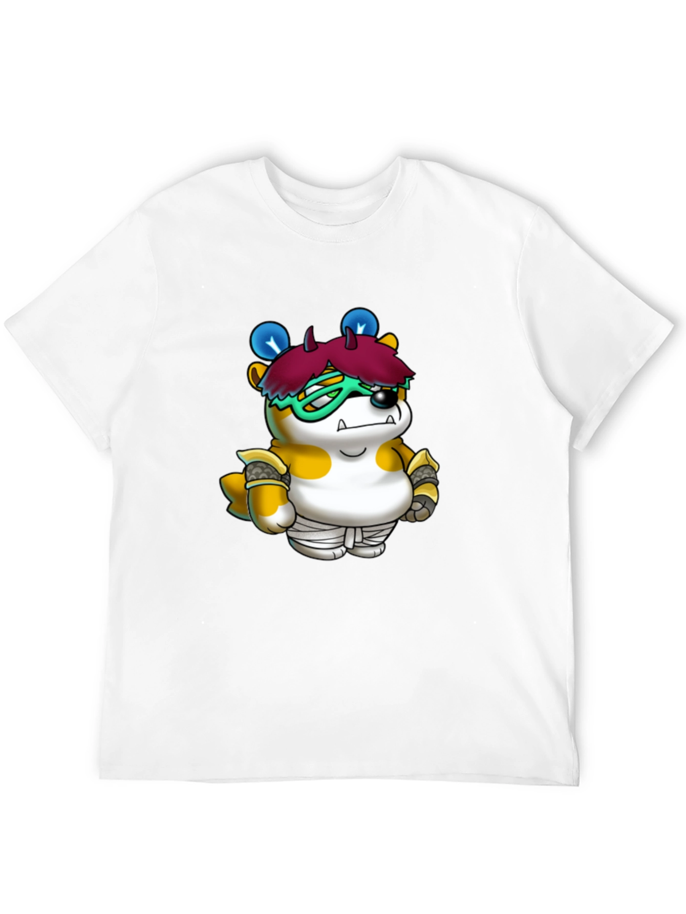 Cartoon Character Print Black T-Shirt