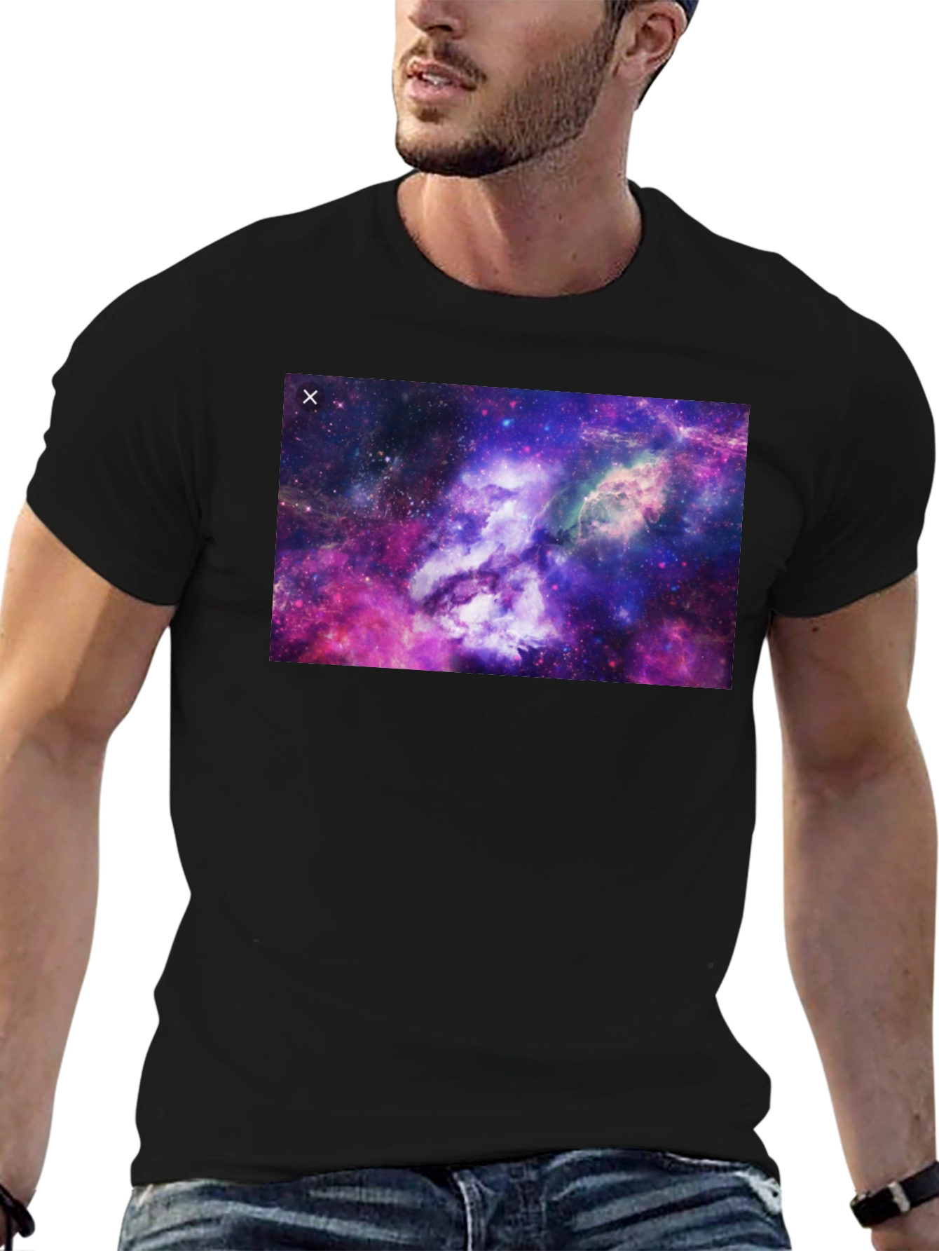 Nebula Print Black T-Shirt