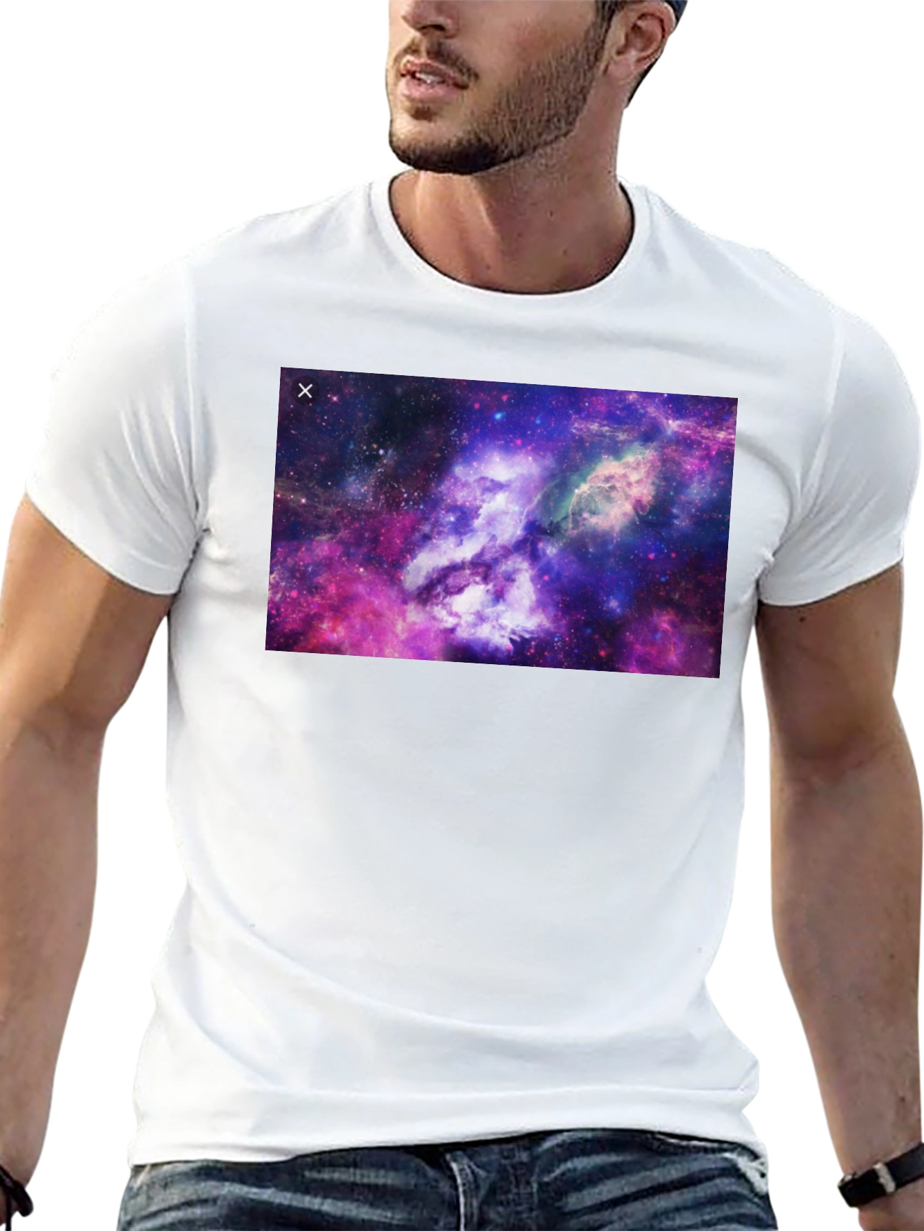 Nebula Print Black T-Shirt