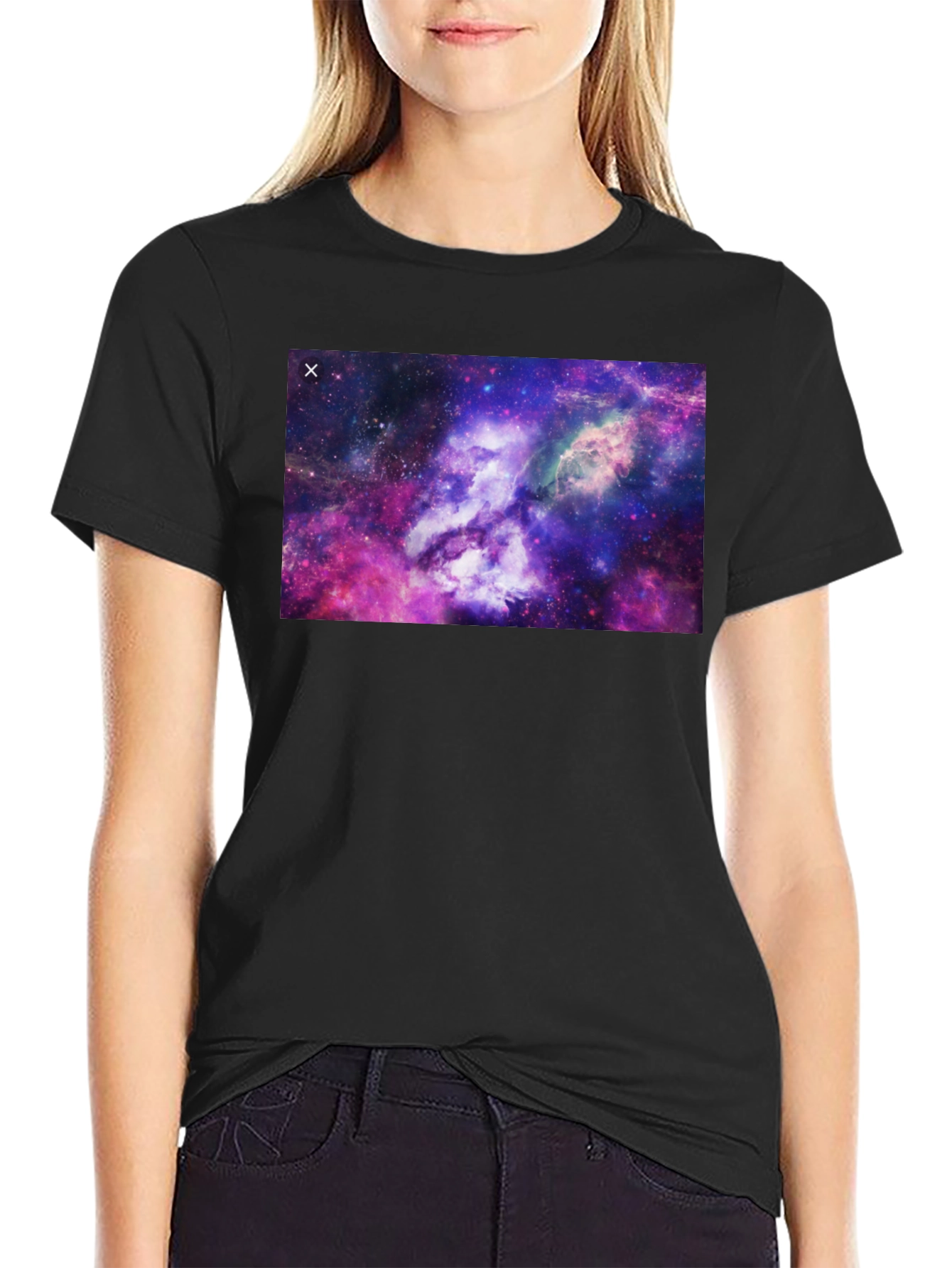 Nebula Print Black T-Shirt