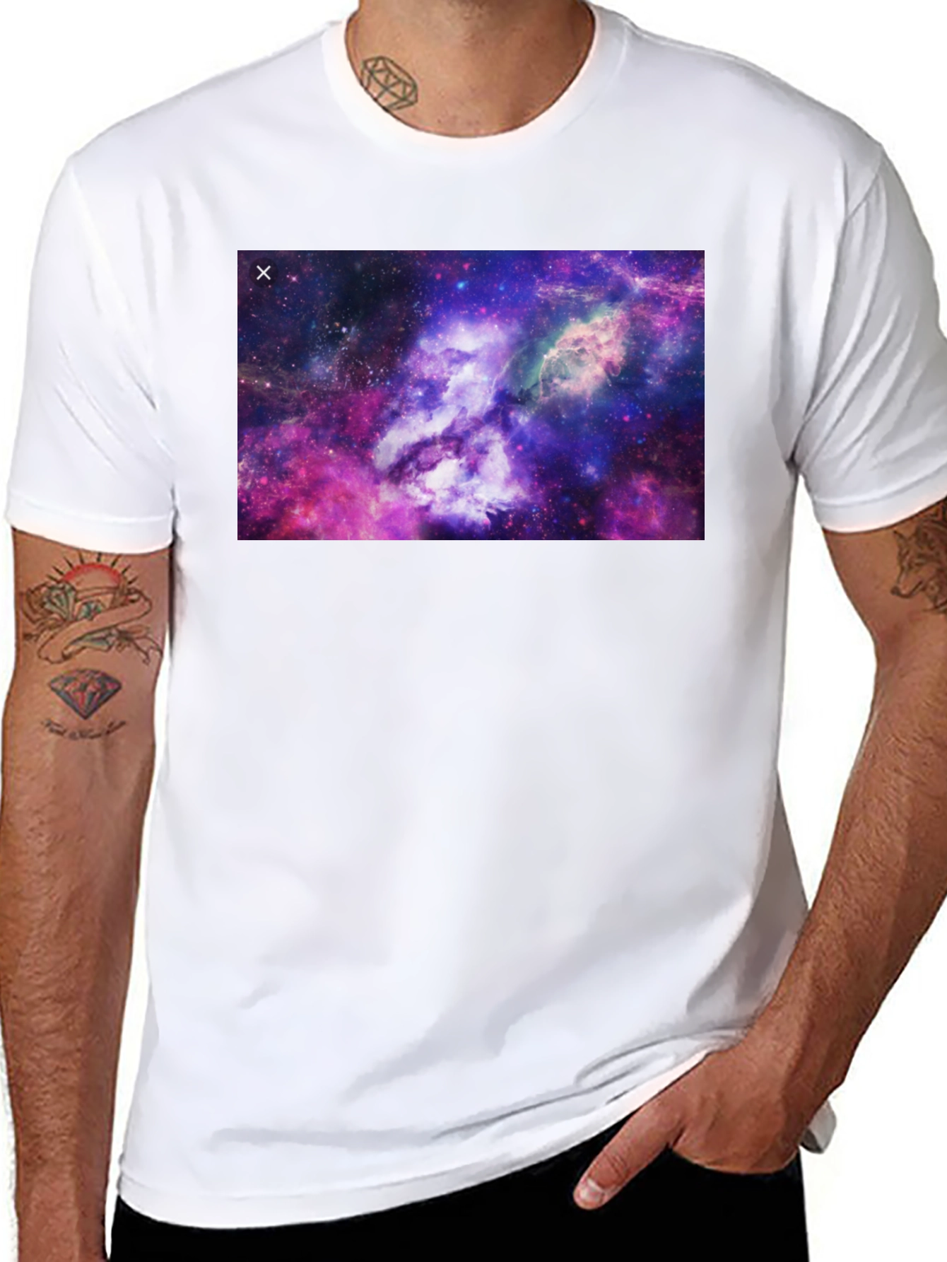 Nebula Print Black T-Shirt