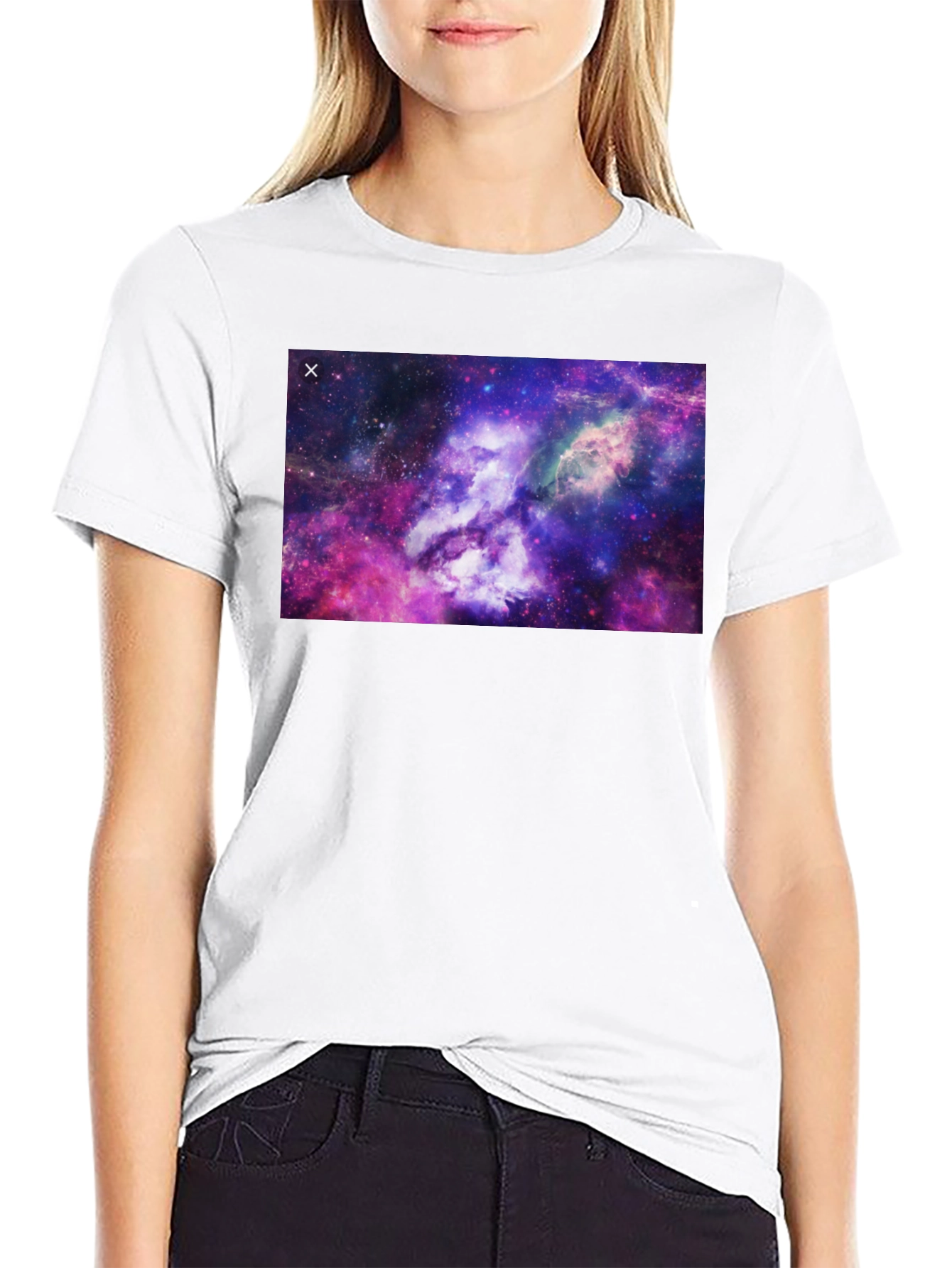 Nebula Print Black T-Shirt