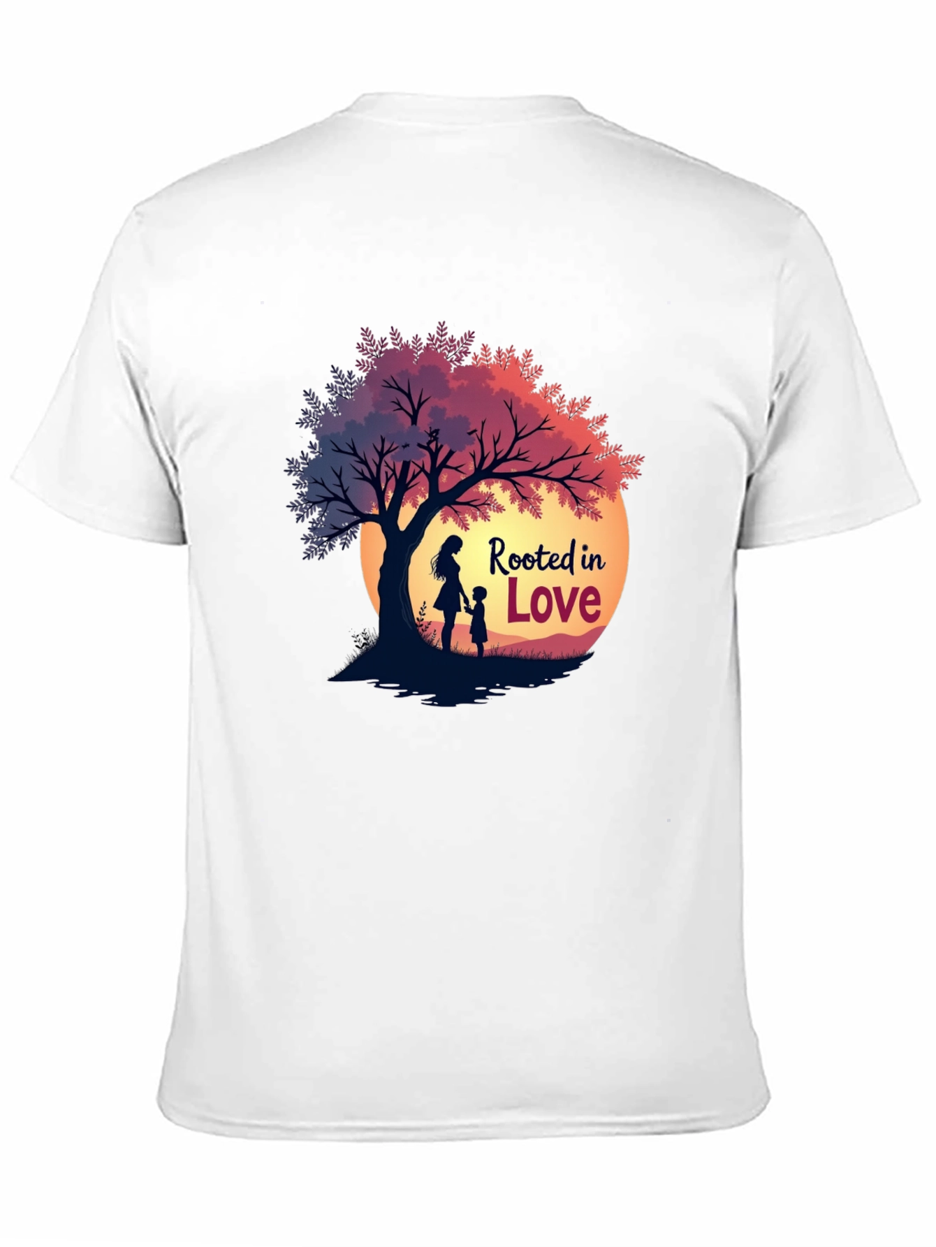 Rooted in Love Graphic Tee - Family Tree Silhouette