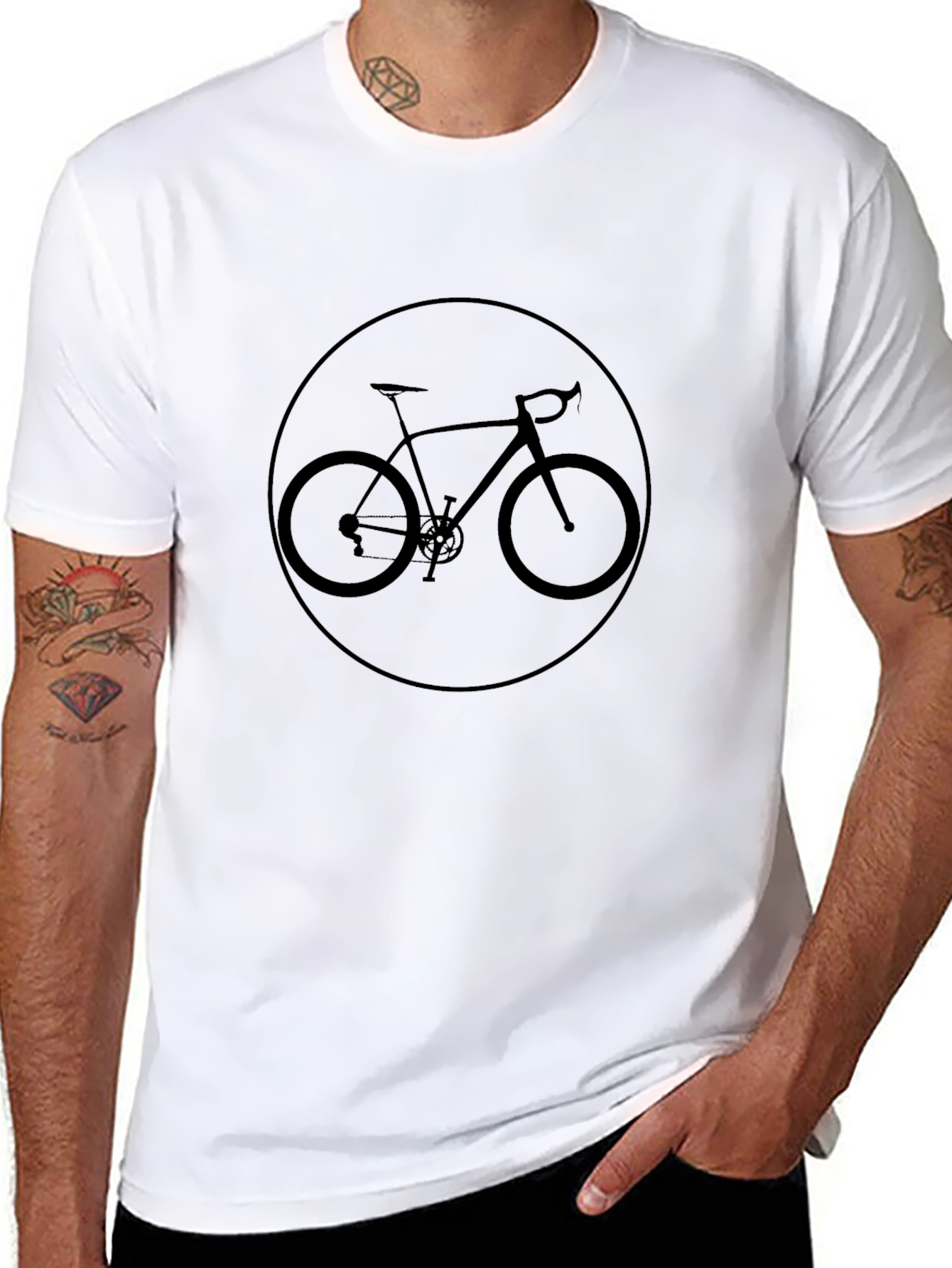 Cycling Enthusiast Tee - Bike Graphic Black T-Shirt
