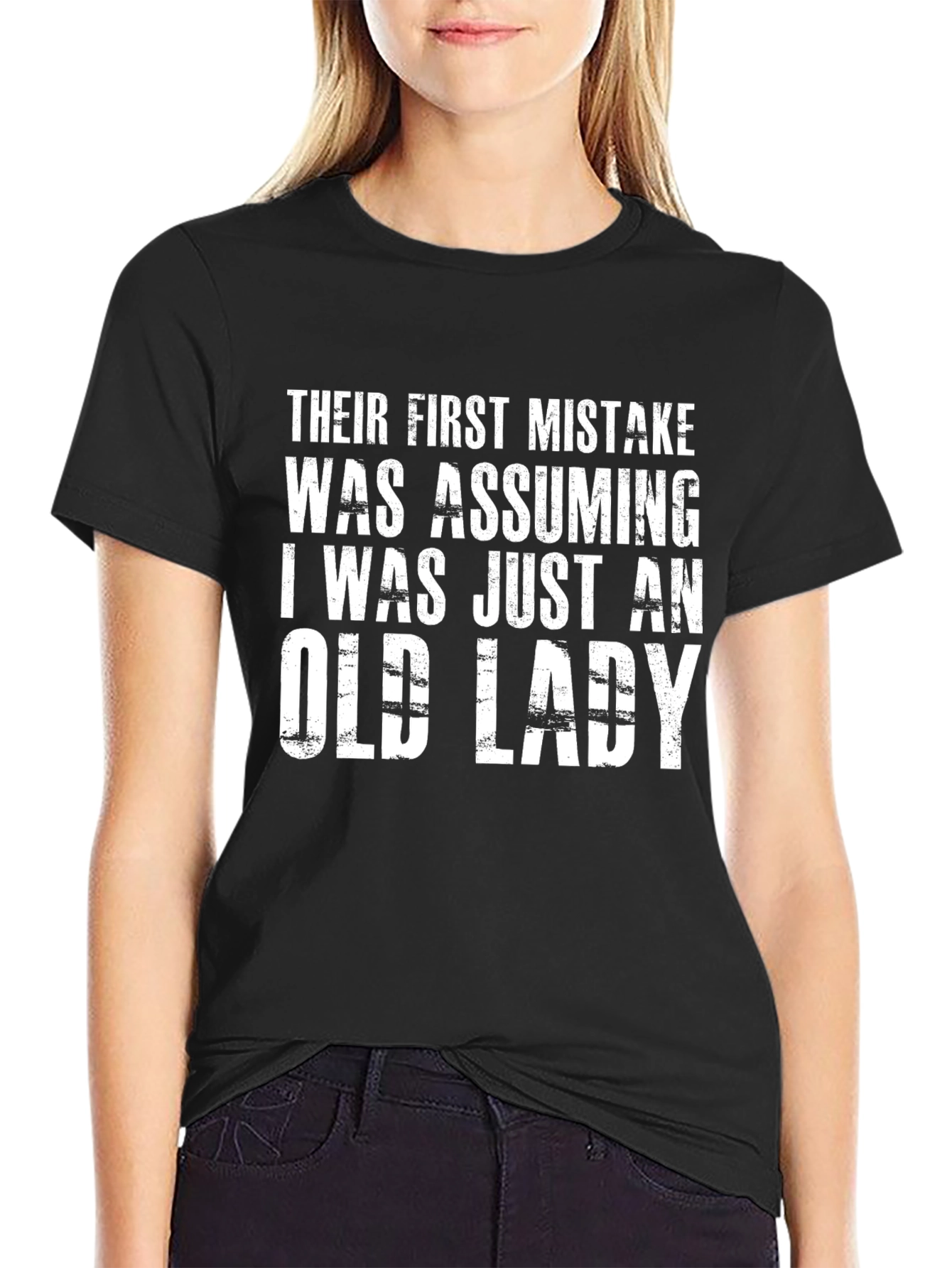 Funny Old Lady Graphic T-Shirt