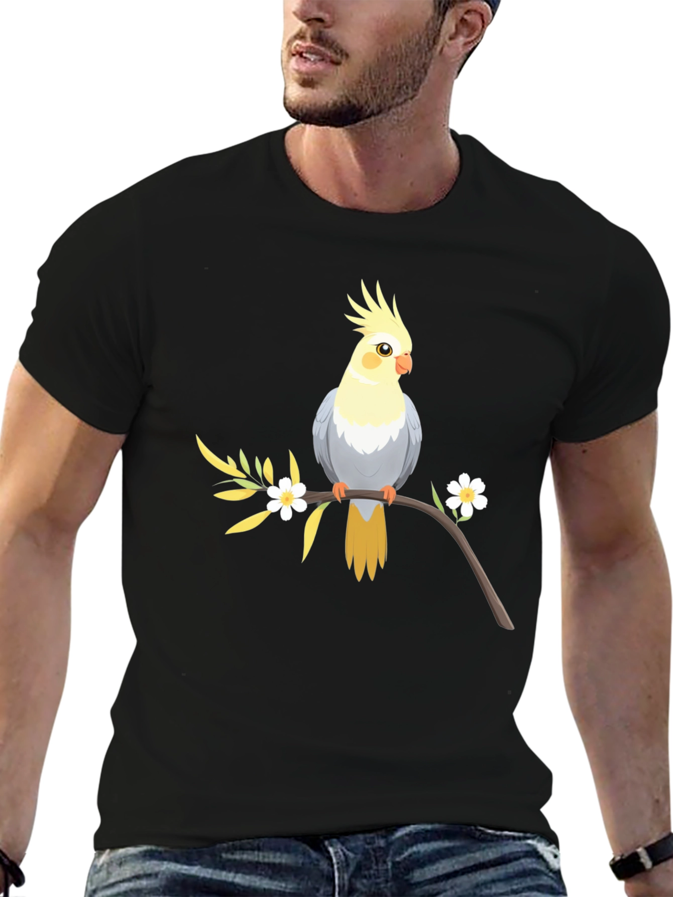 Cockatiel Bird T-Shirt - Graphic Print Tee
