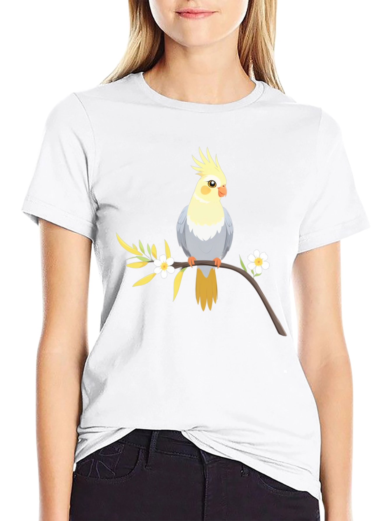 Cockatiel Bird T-Shirt - Graphic Print Tee