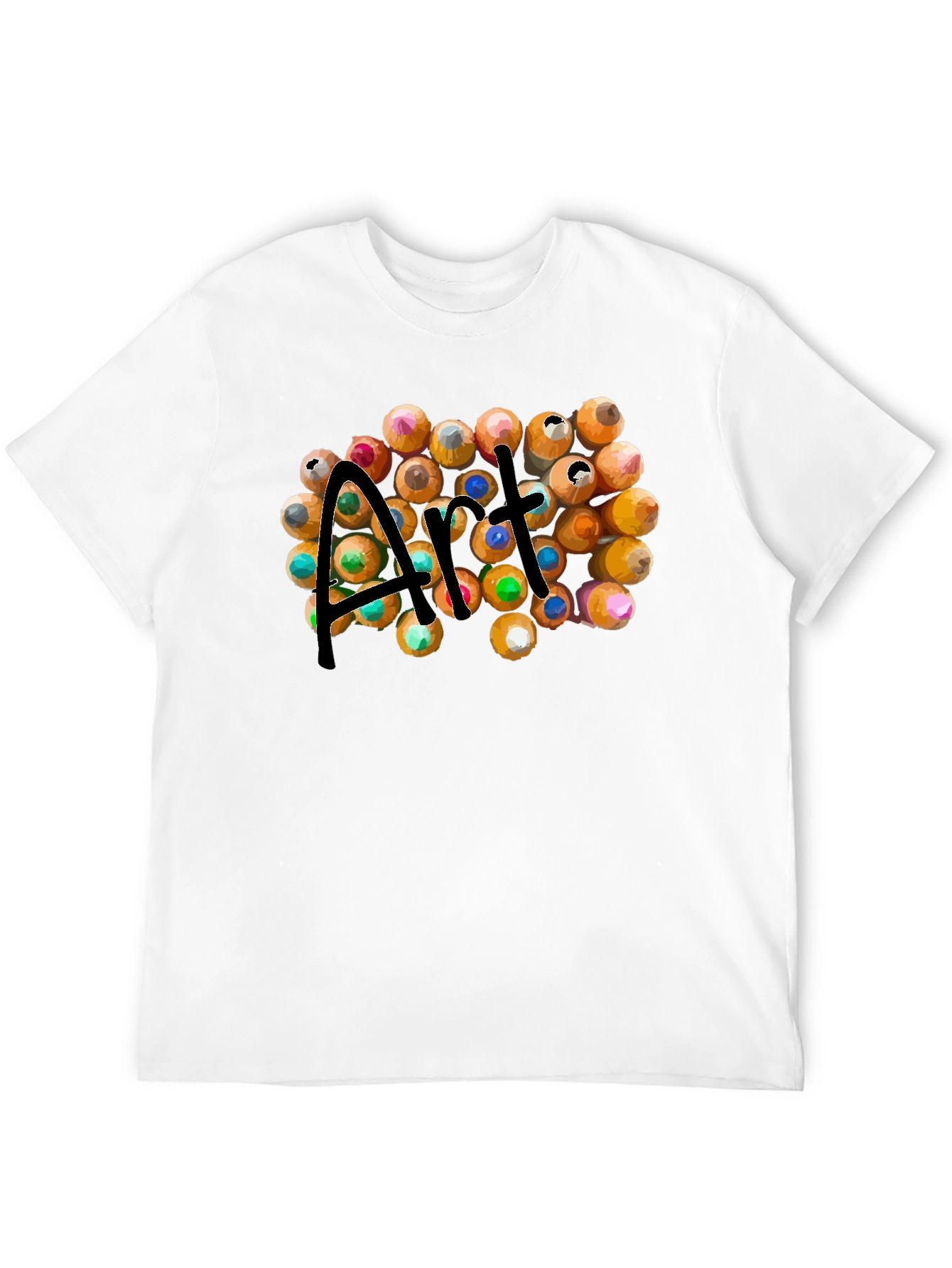 Art Pencils Graphic T-Shirt - Creative Design