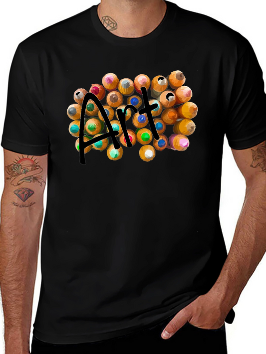 Art Pencils Graphic T-Shirt - Creative Design