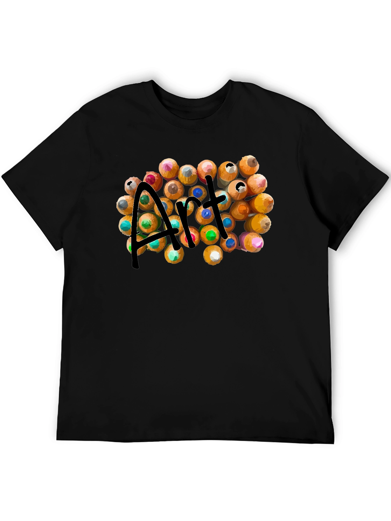 Art Pencils Graphic T-Shirt - Creative Design