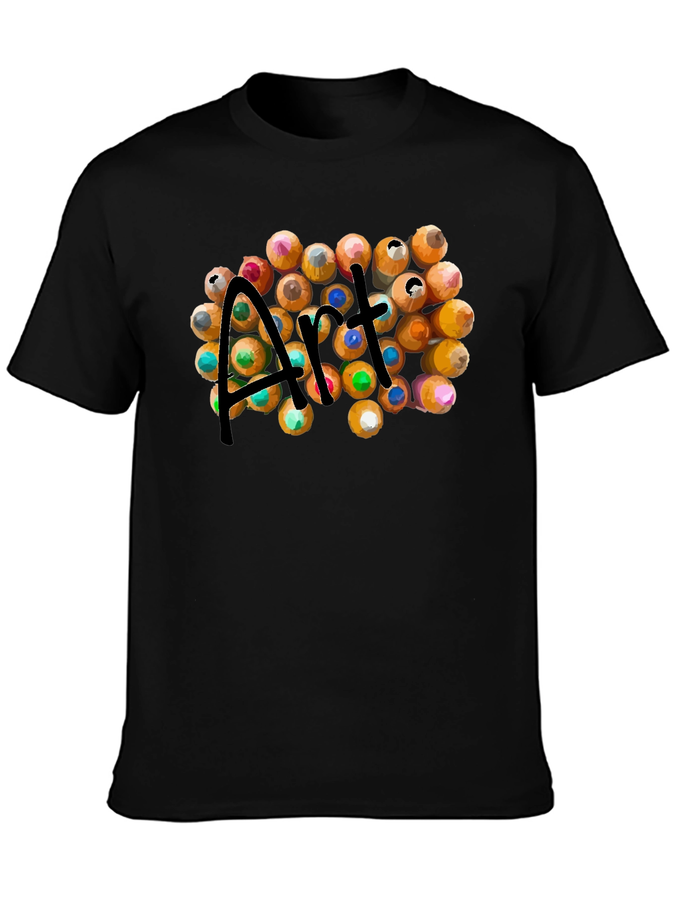 Art Pencils Graphic T-Shirt - Creative Design