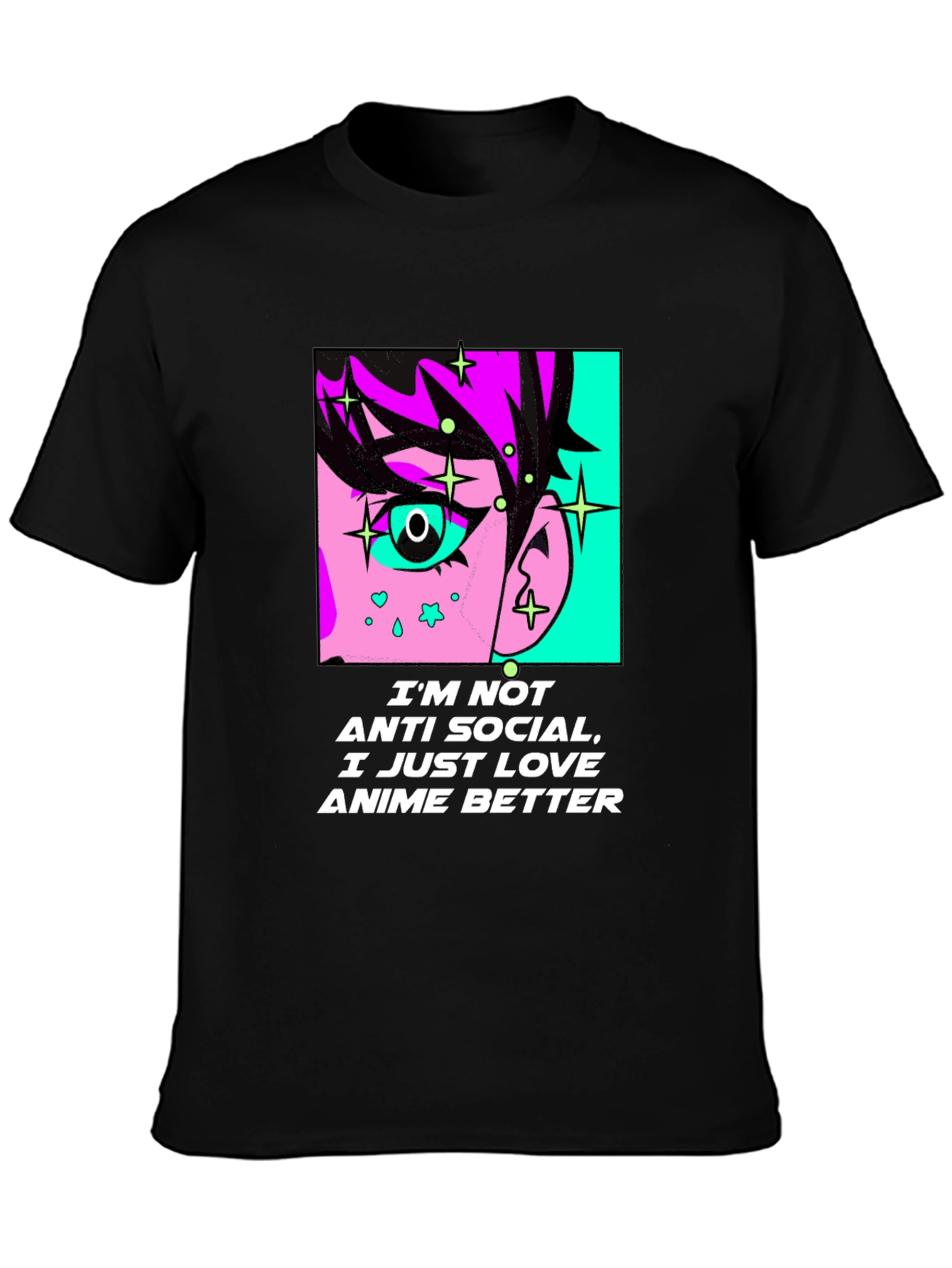Anime Lovers Graphic Tee - Anti-Social Anime Better T-Shirt