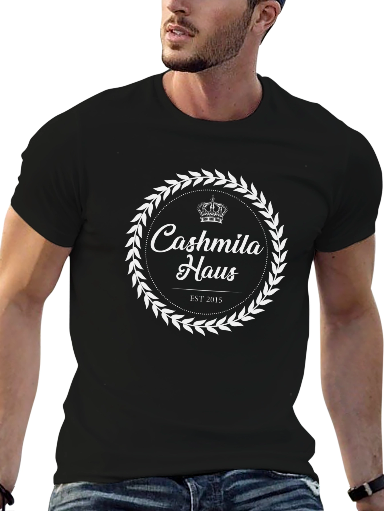 Cashmila Haus Black Graphic Tee