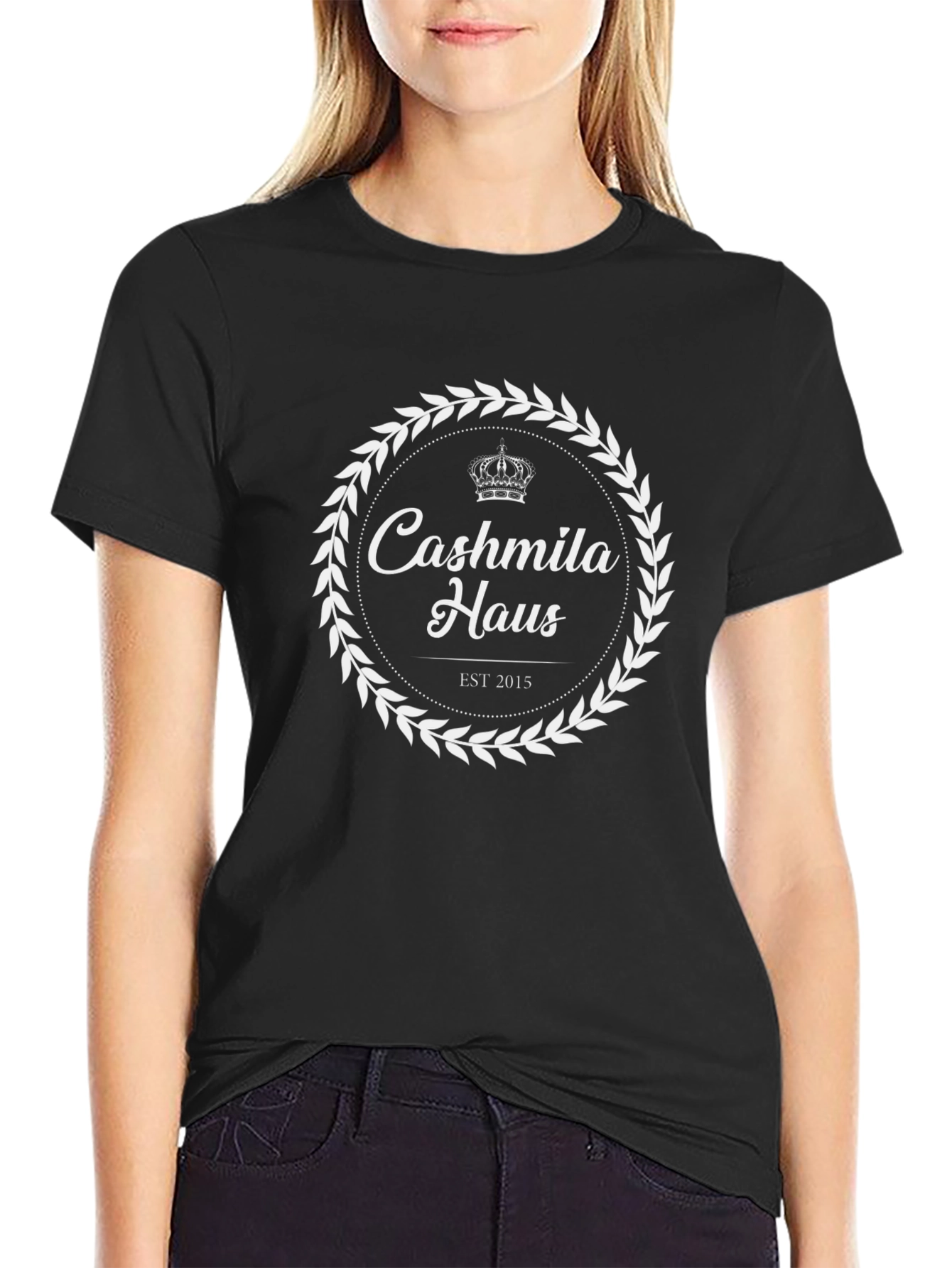 Cashmila Haus Black Graphic Tee